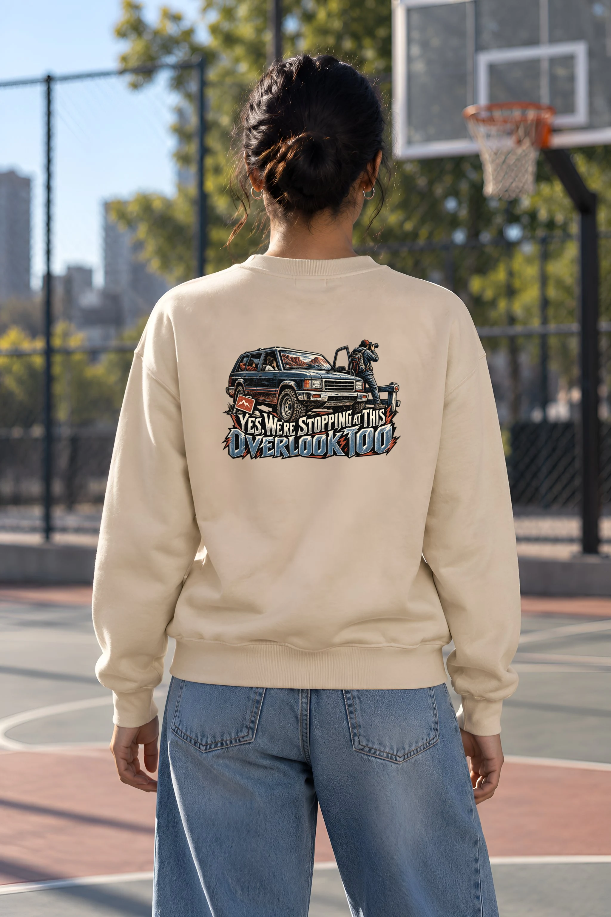 "Stopping At This Overlook Too" Heavy Blend Unisex Crewneck Sweatshirt