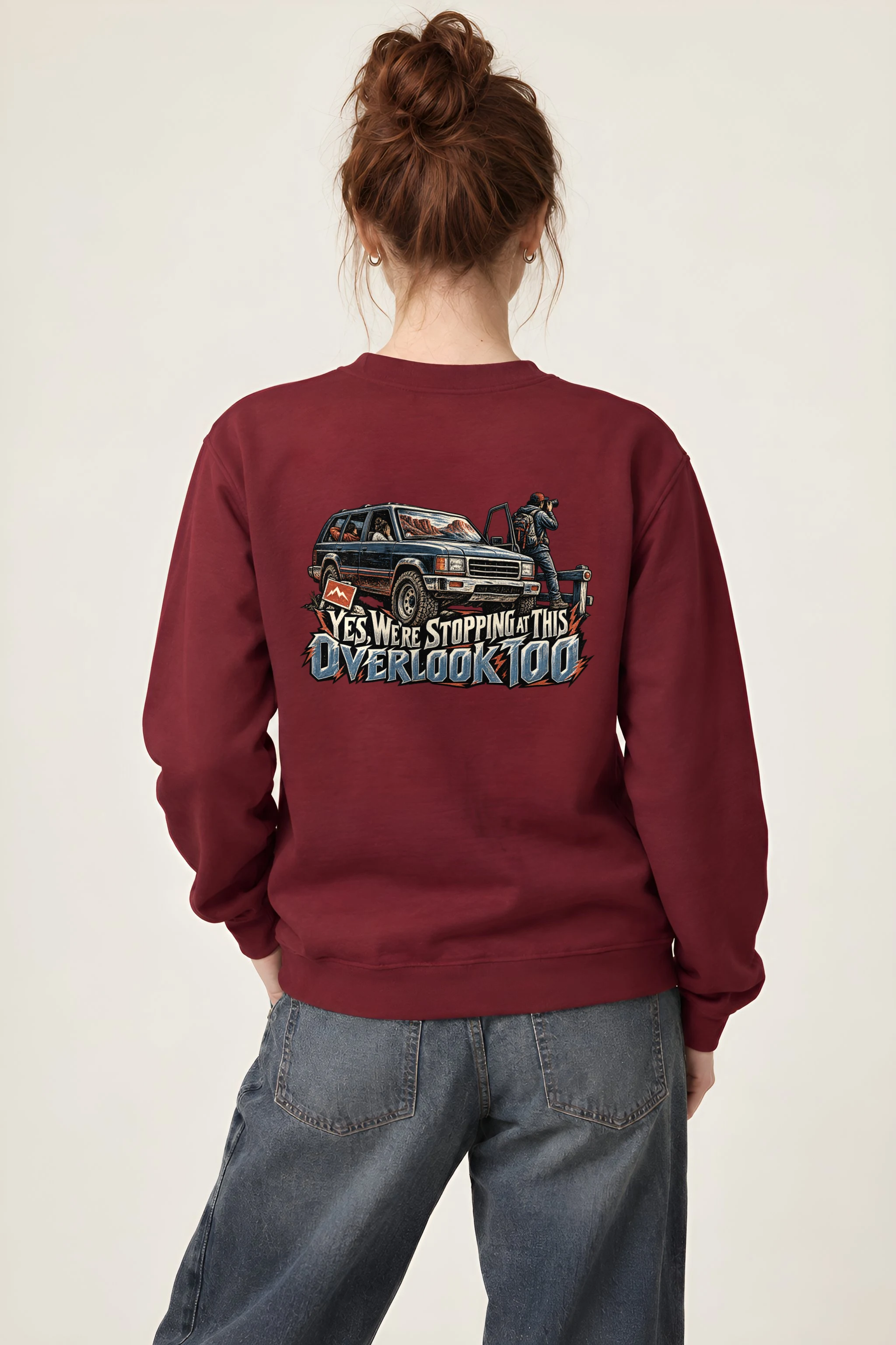 "Stopping At This Overlook Too" Heavy Blend Unisex Crewneck Sweatshirt