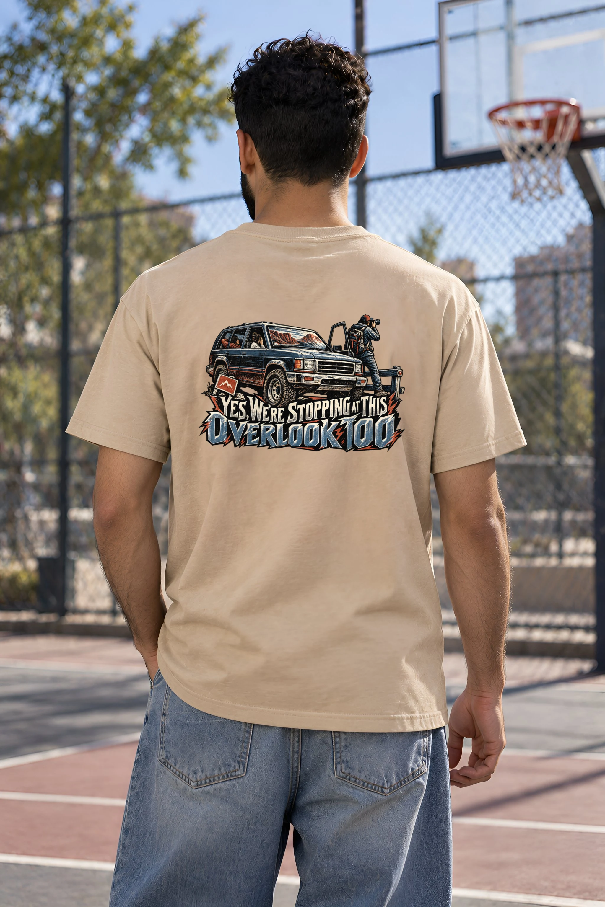 "Stopping At This Overlook Too" Heavyweight Unisex Crewneck T-shirt