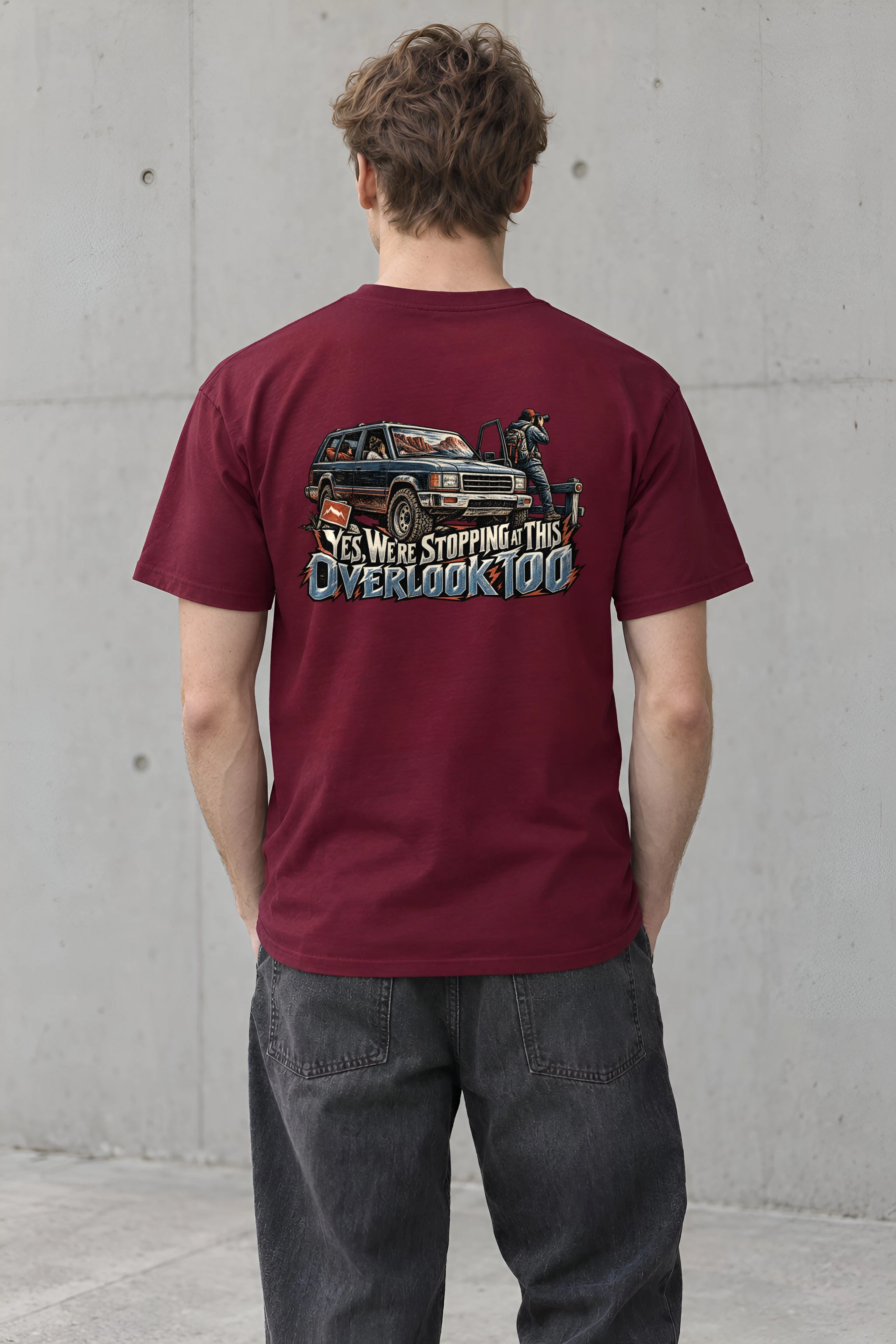 "Stopping At This Overlook Too" Heavyweight Unisex Crewneck T-shirt