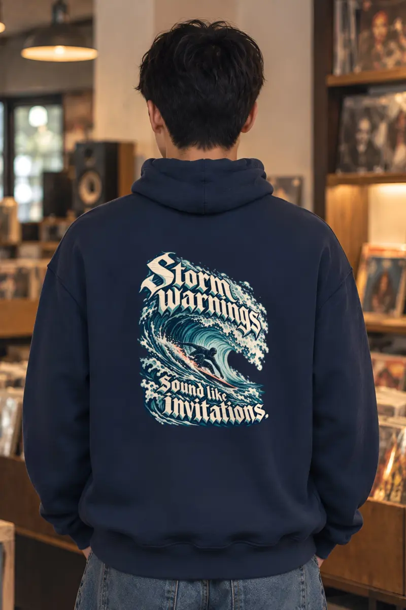 "Storm Warnings Sound Like Invitations" Unisex Pullover Hoodie