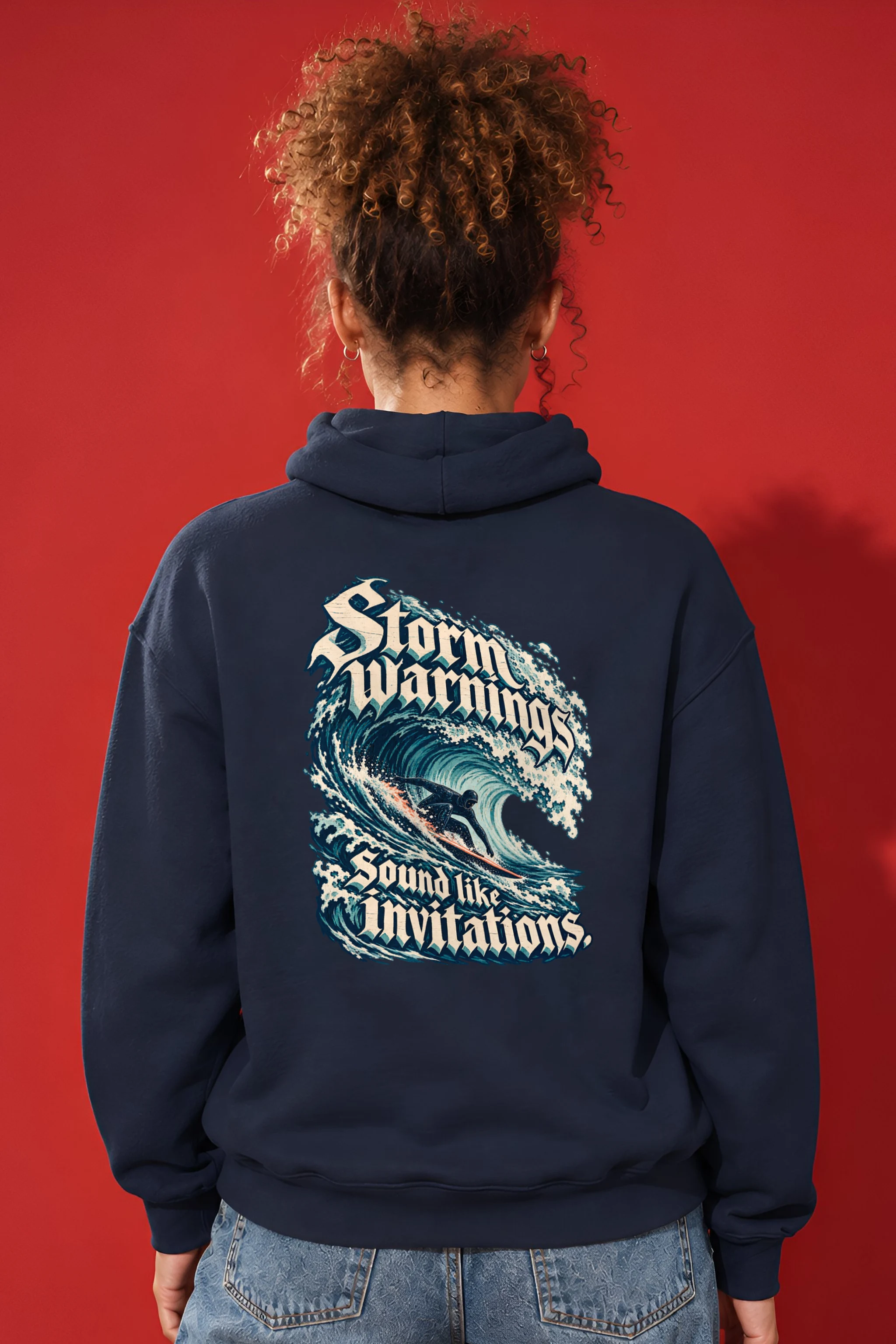 "Storm Warnings Sound Like Invitations" Unisex Pullover Hoodie
