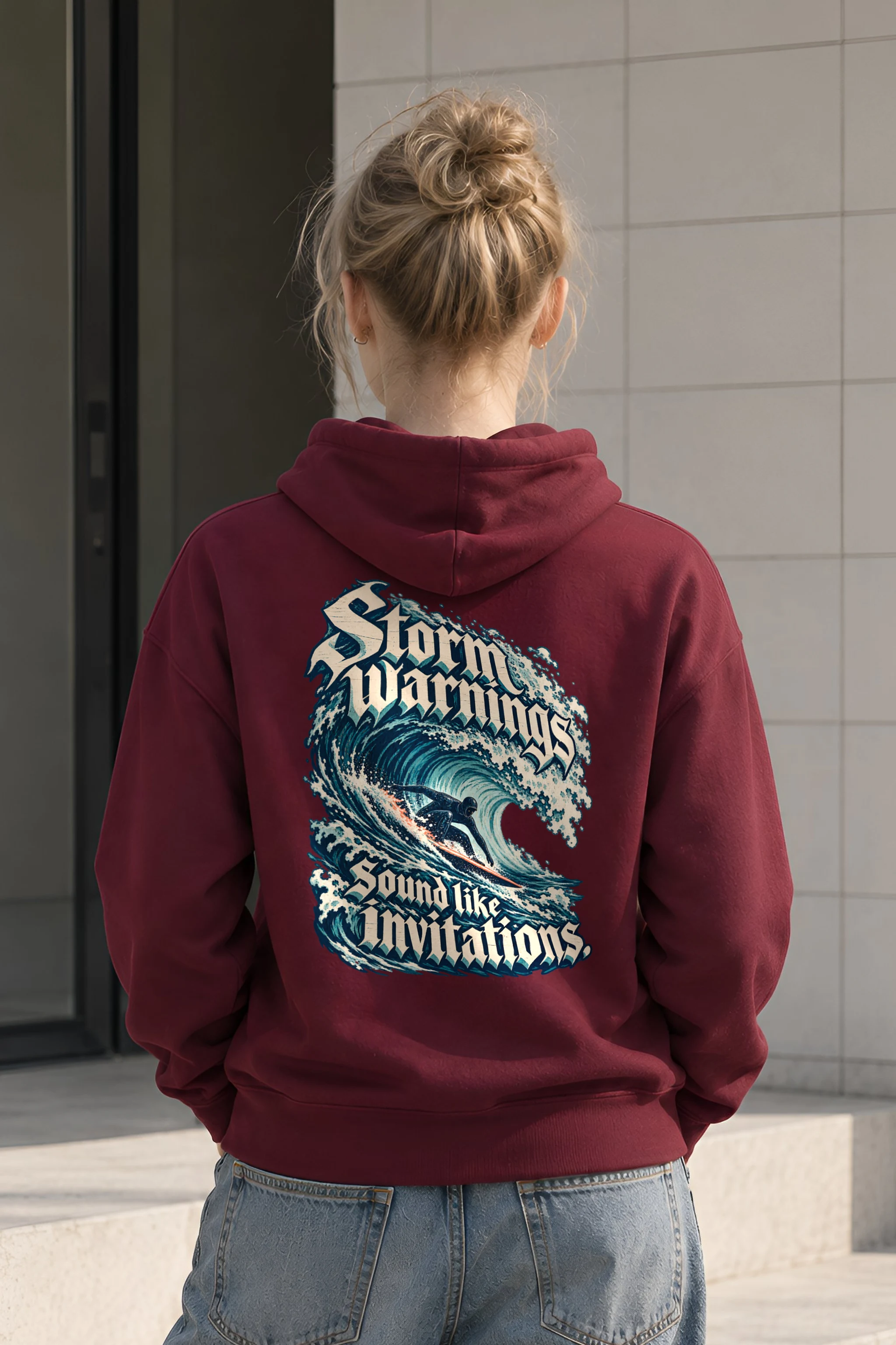 "Storm Warnings Sound Like Invitations" Unisex Pullover Hoodie