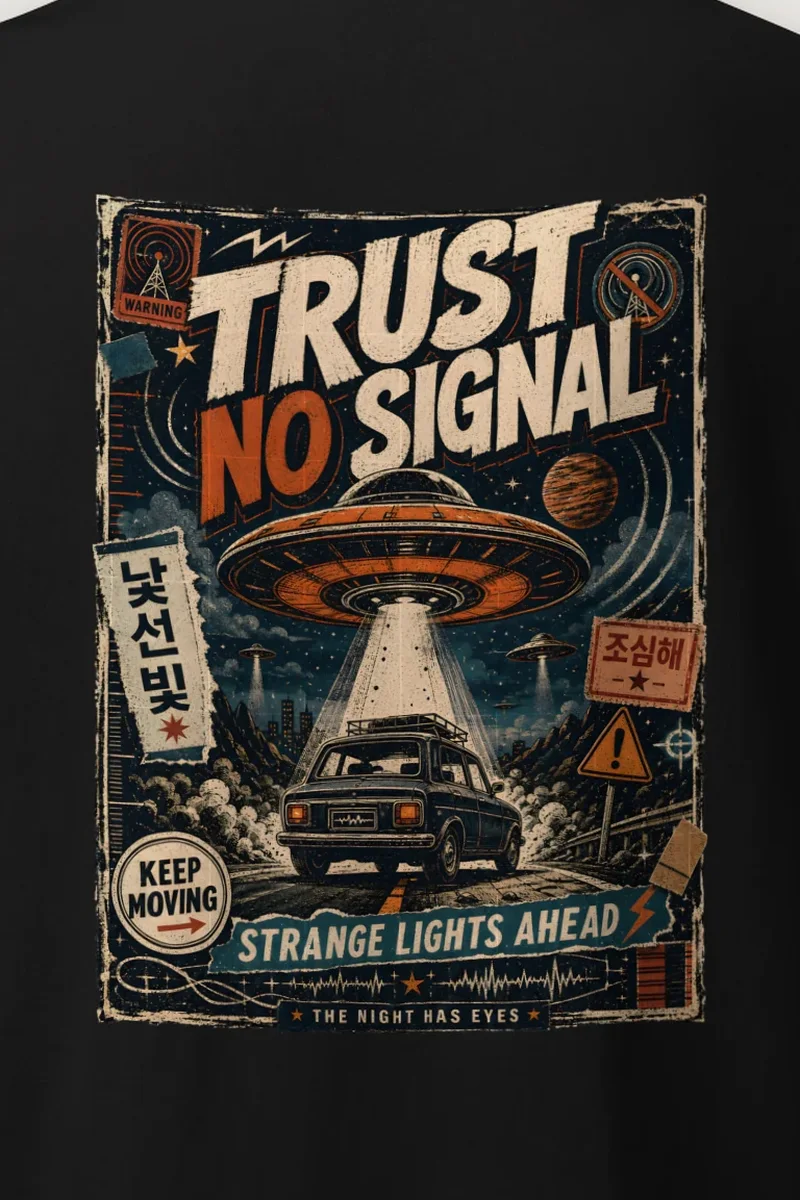 "Strange Lights Ahead" Heavyweight Unisex Crewneck T-shirt