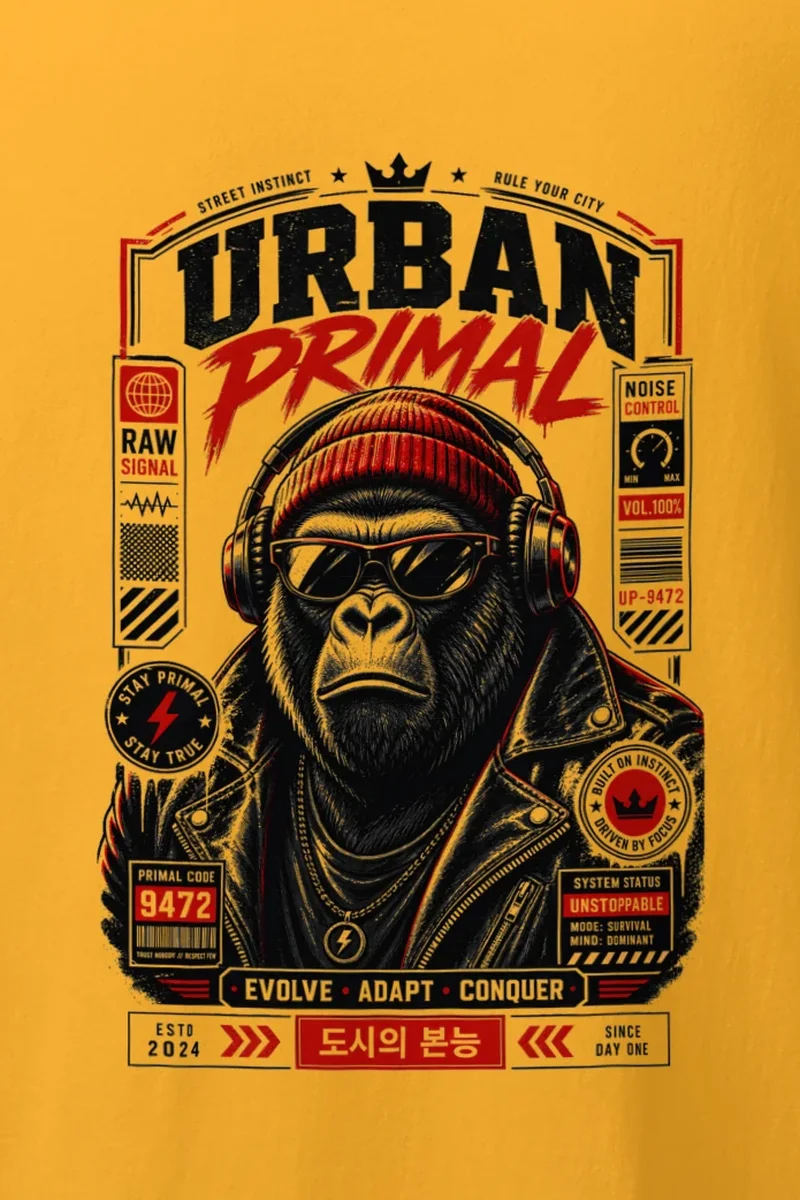 "Street Instinct" Heavyweight Unisex Crewneck T-shirt