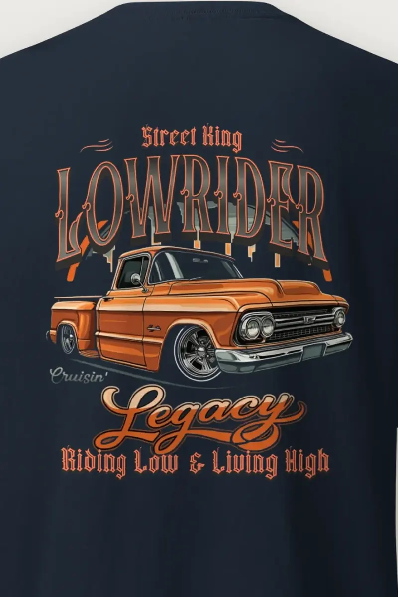 "Street King Lowrider" Heavyweight Unisex Crewneck T-shirt