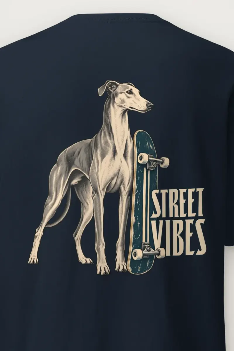 "Street Vibes Greyhound" Heavyweight Unisex Crewneck T-shirt