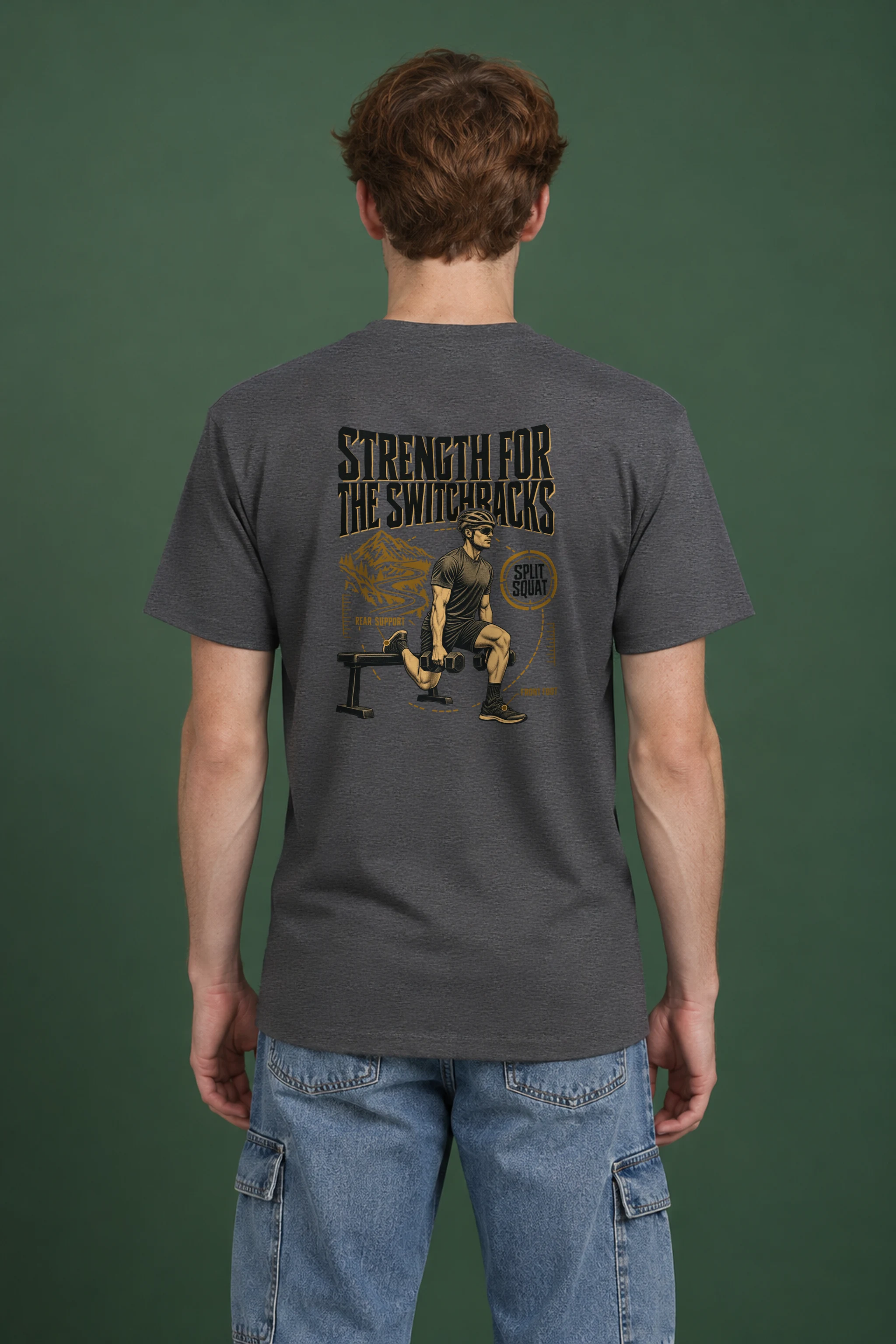 "Strength for the Switchbacks" Heavyweight Unisex Crewneck T-shirt
