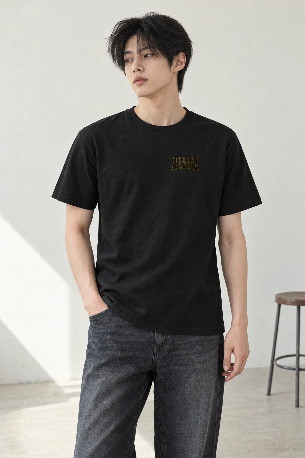 "Strength for the Switchbacks" Heavyweight Unisex Crewneck T-shirt
