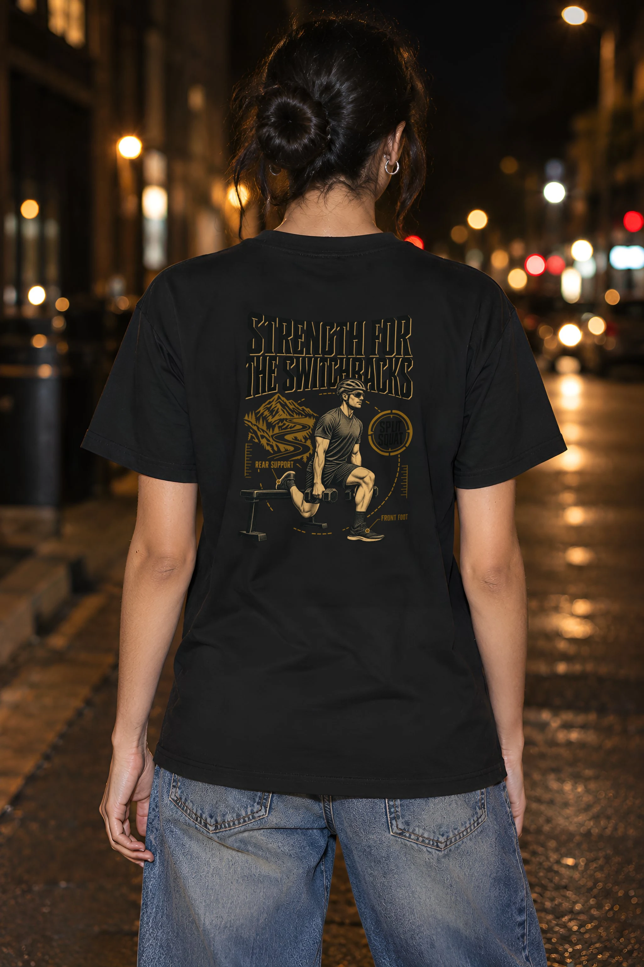 "Strength for the Switchbacks" Heavyweight Unisex Crewneck T-shirt