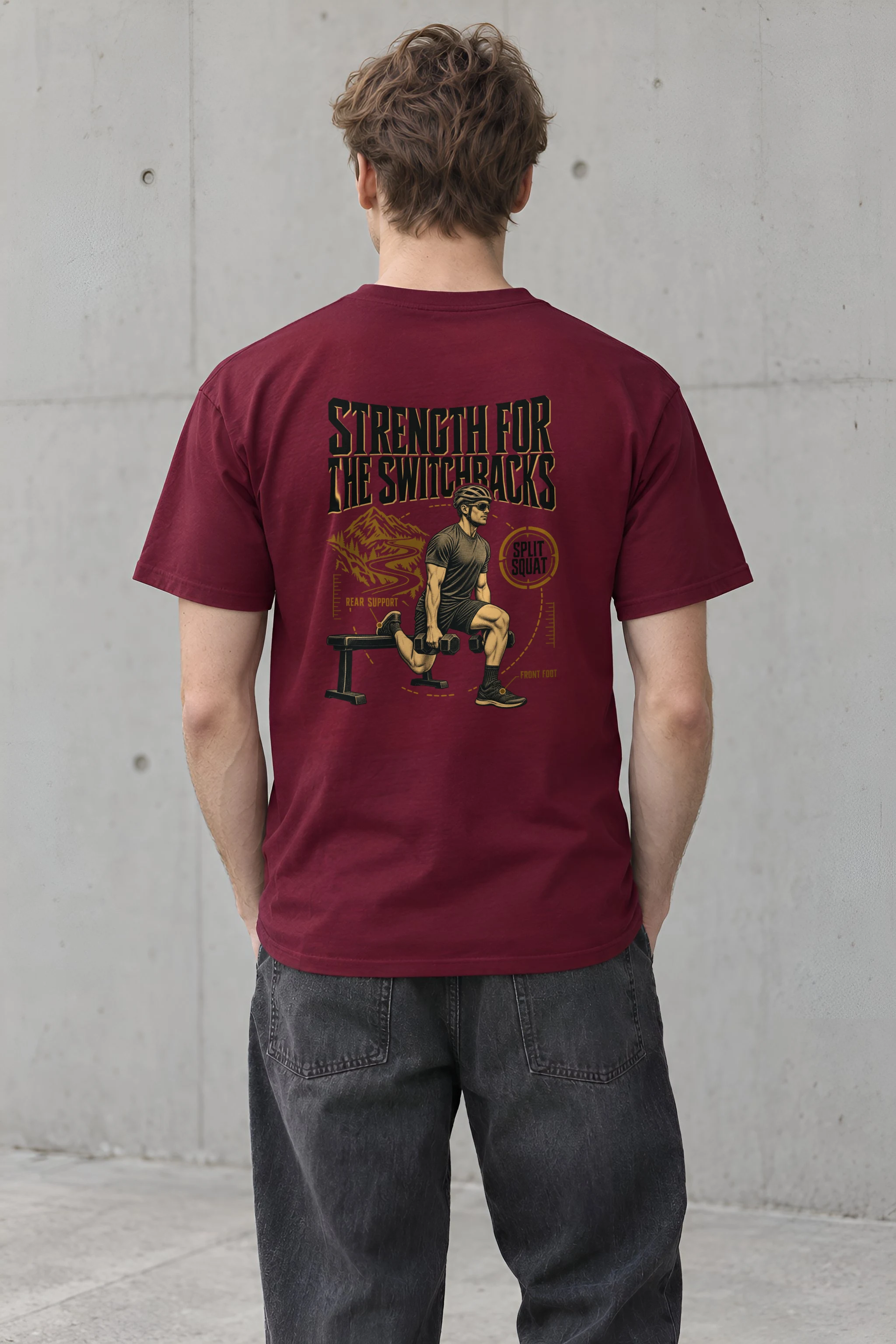 "Strength for the Switchbacks" Heavyweight Unisex Crewneck T-shirt