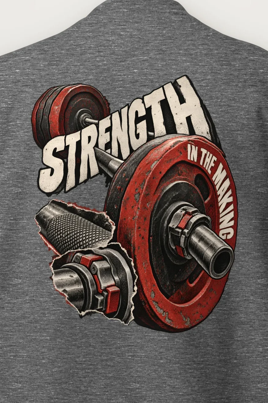 "Strength in the Making" Heavy Blend Unisex Crewneck Sweatshirt - the graphic up close