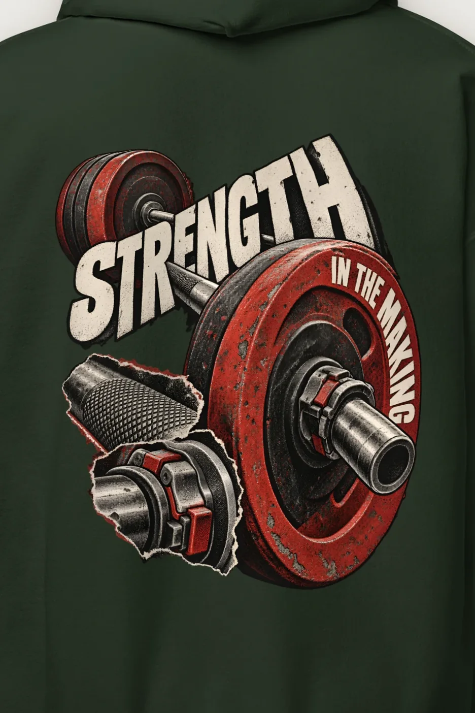 "Strength in the Making" Heavy Blend Unisex Pullover Hoodie - the graphic up close