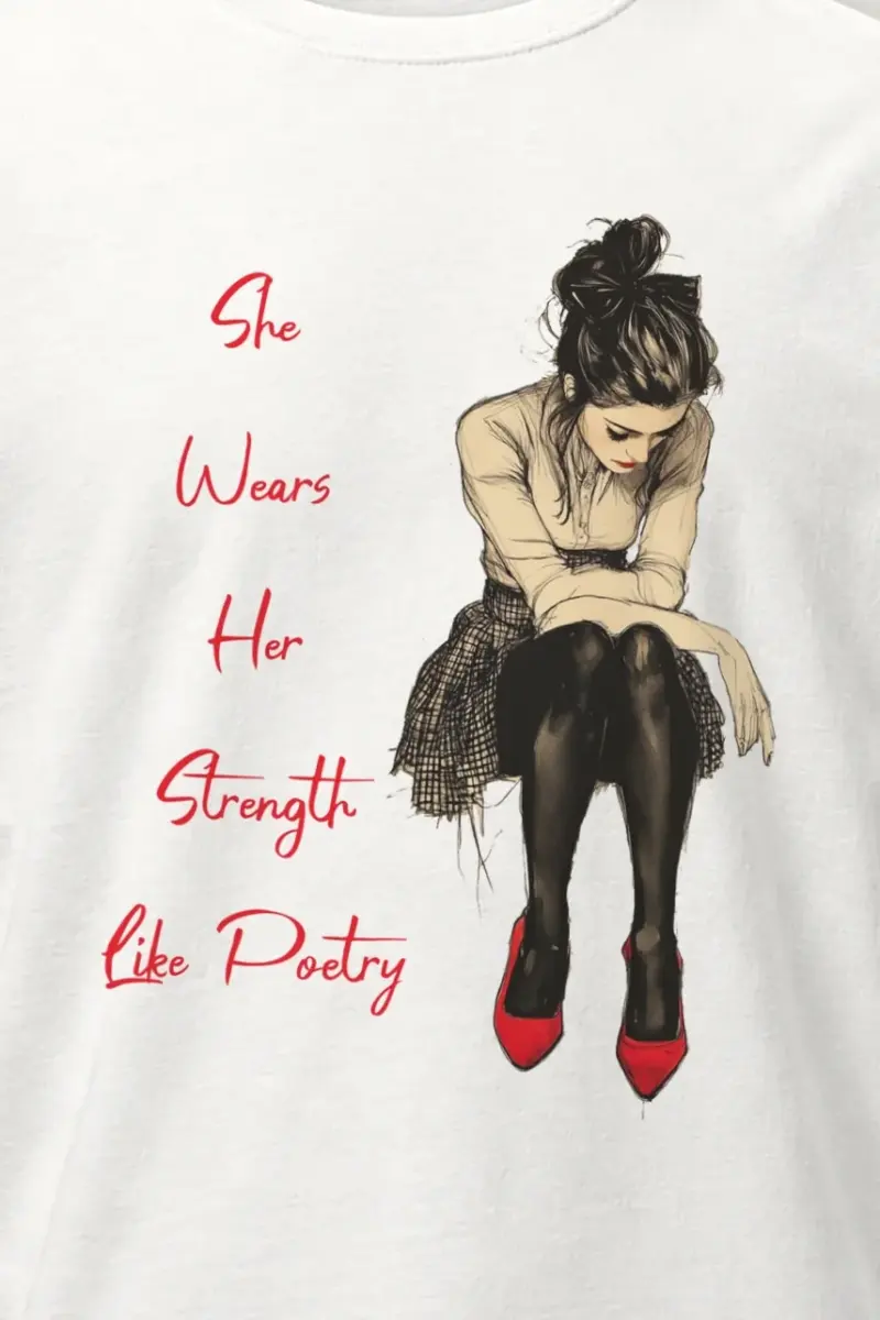 "Strength Like Poetry" Heavyweight Unisex Crewneck T-shirt