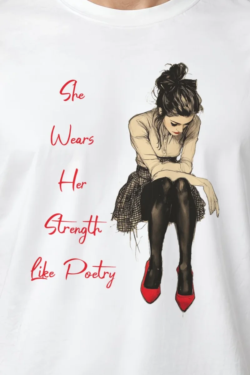 "Strength Like Poetry" Heavyweight Unisex Crewneck T-shirt