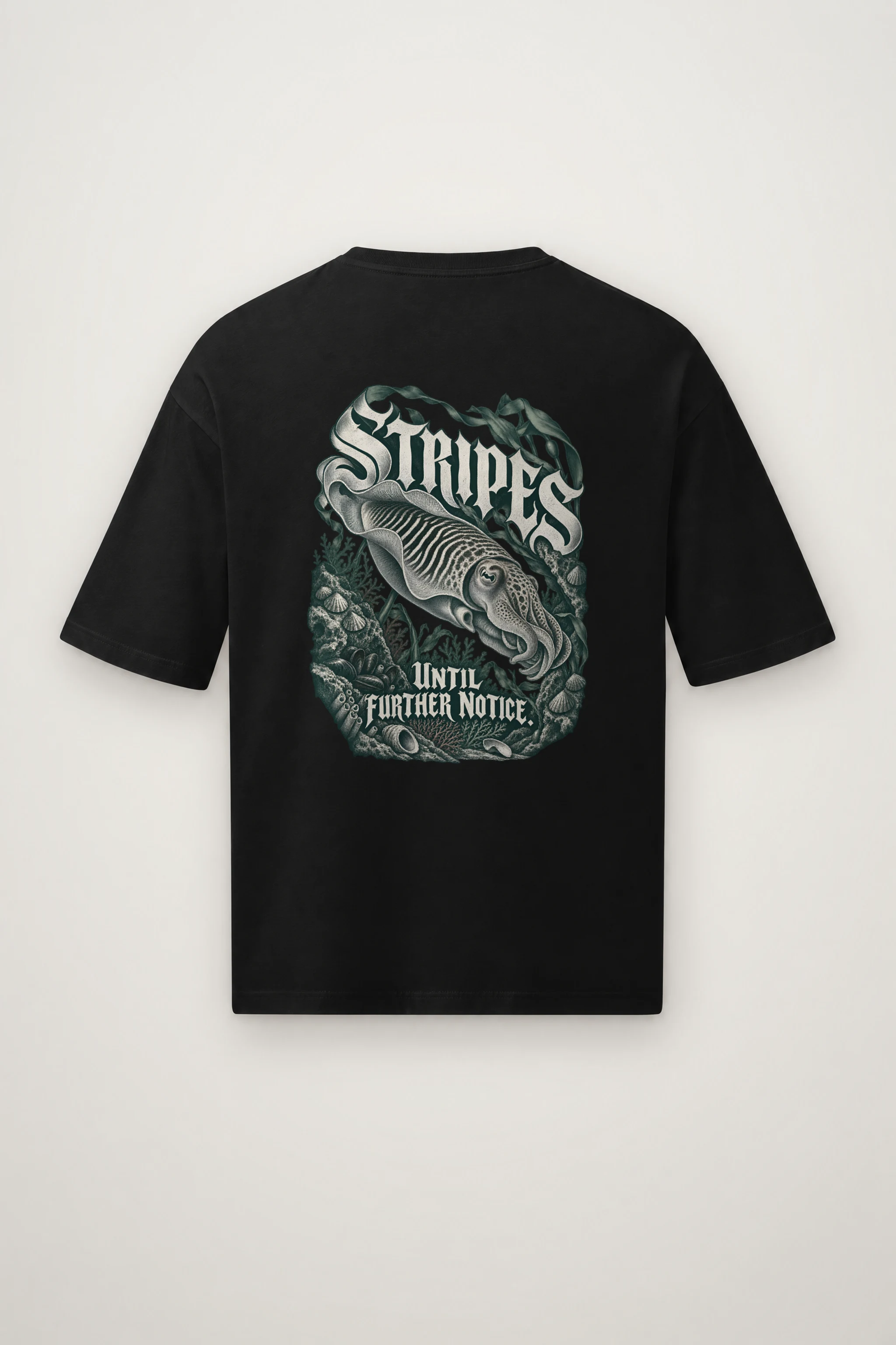 "Stripes Until Further Notice" Men's Oversized Heavyweight Crewneck T-Shirt