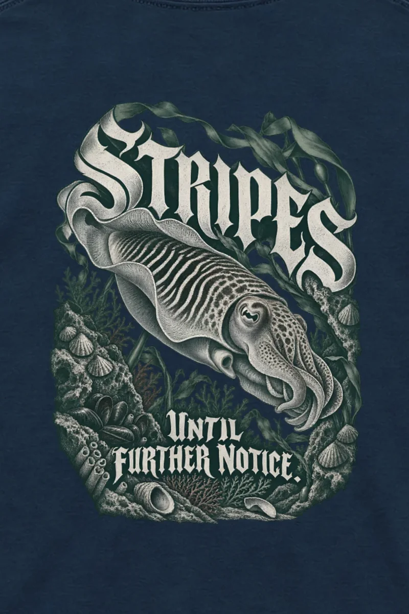 "Stripes Until Further Notice" Unisex Longsleeve T-shirt - the graphic up close