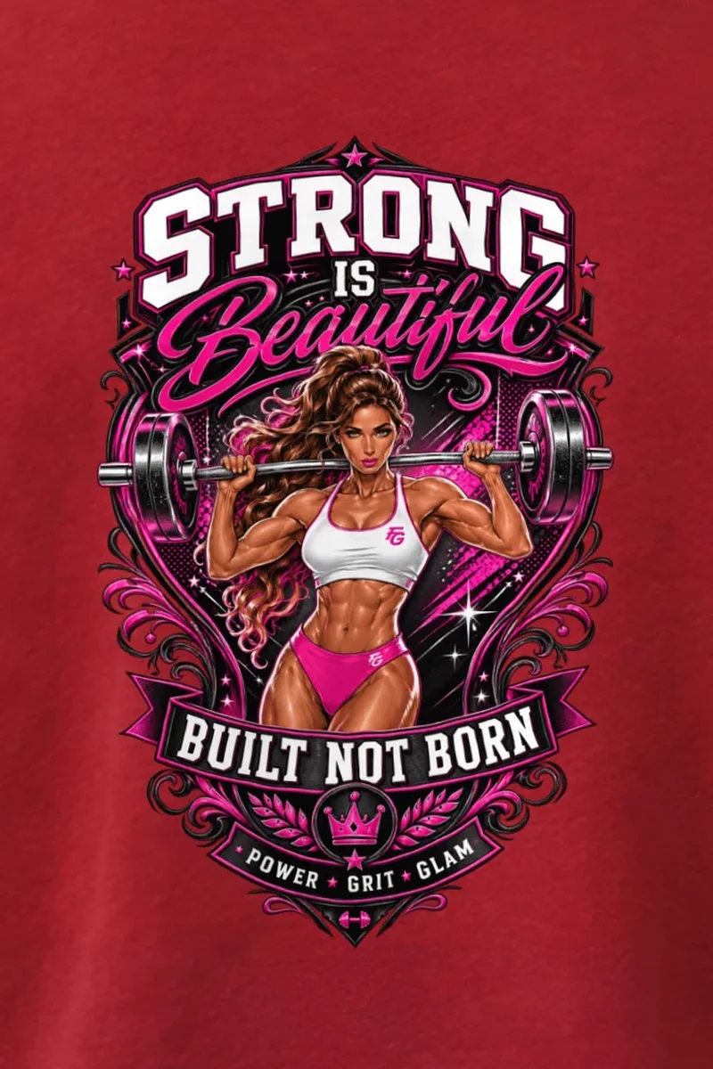 "Strong Is Beautiful" 1 Crewneck Sweatshirt - the graphic up close