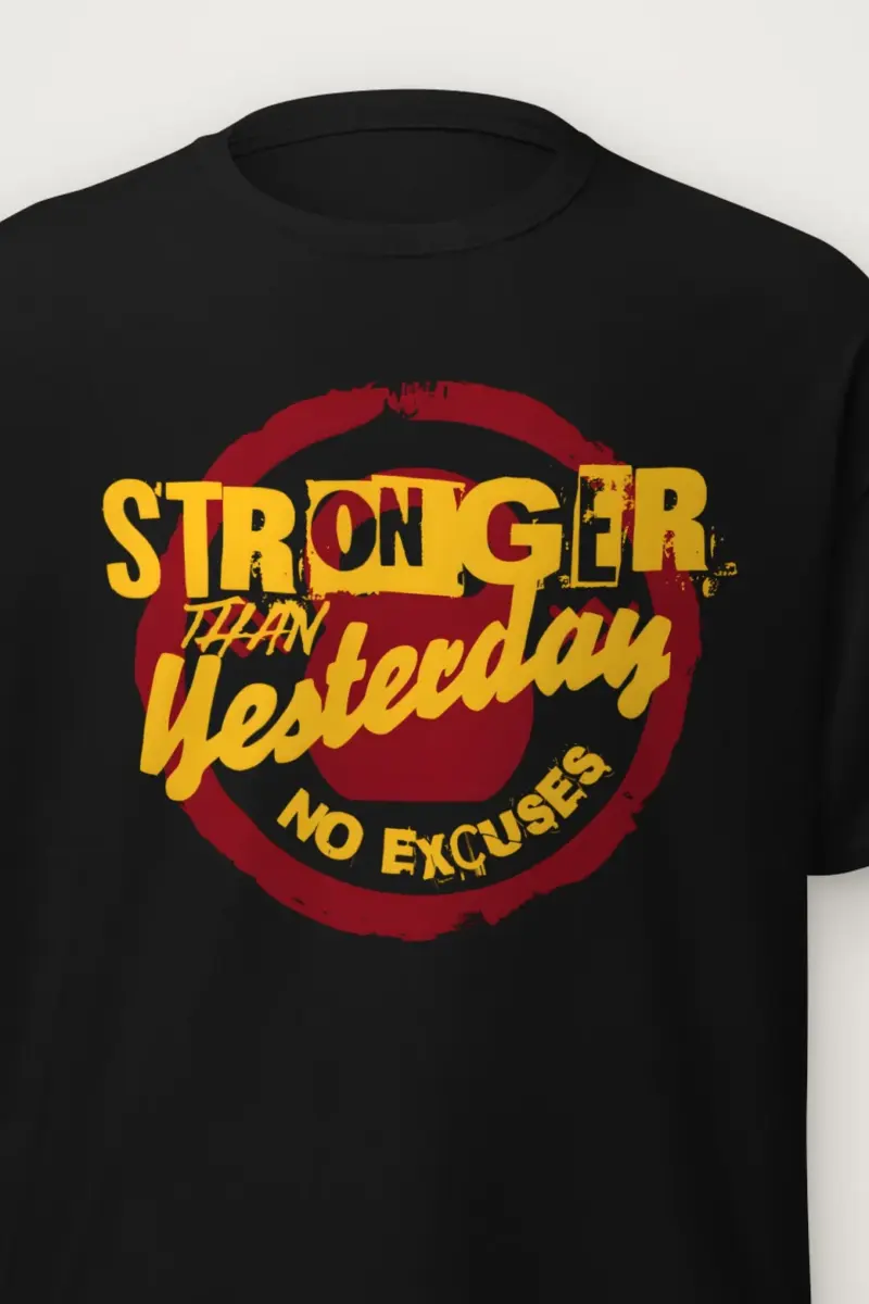 "Stronger Than Yesterday" Heavyweight Unisex Crewneck T-shirt