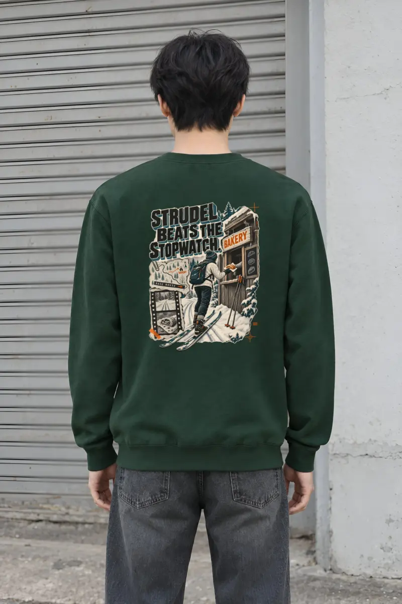 "Strudel Beats The Stopwatch" Heavy Blend Unisex Crewneck Sweatshirt