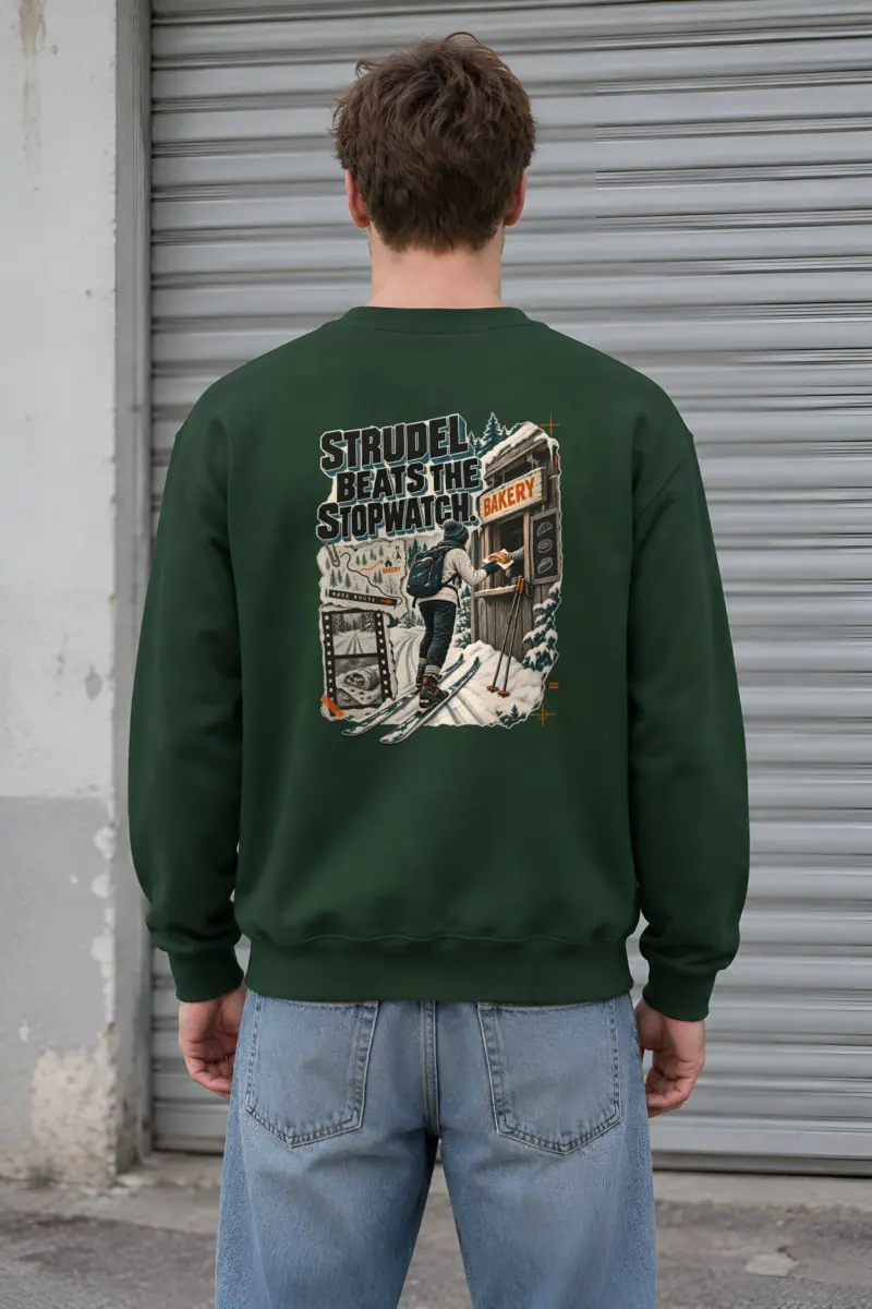 "Strudel Beats The Stopwatch" Heavy Blend Unisex Crewneck Sweatshirt