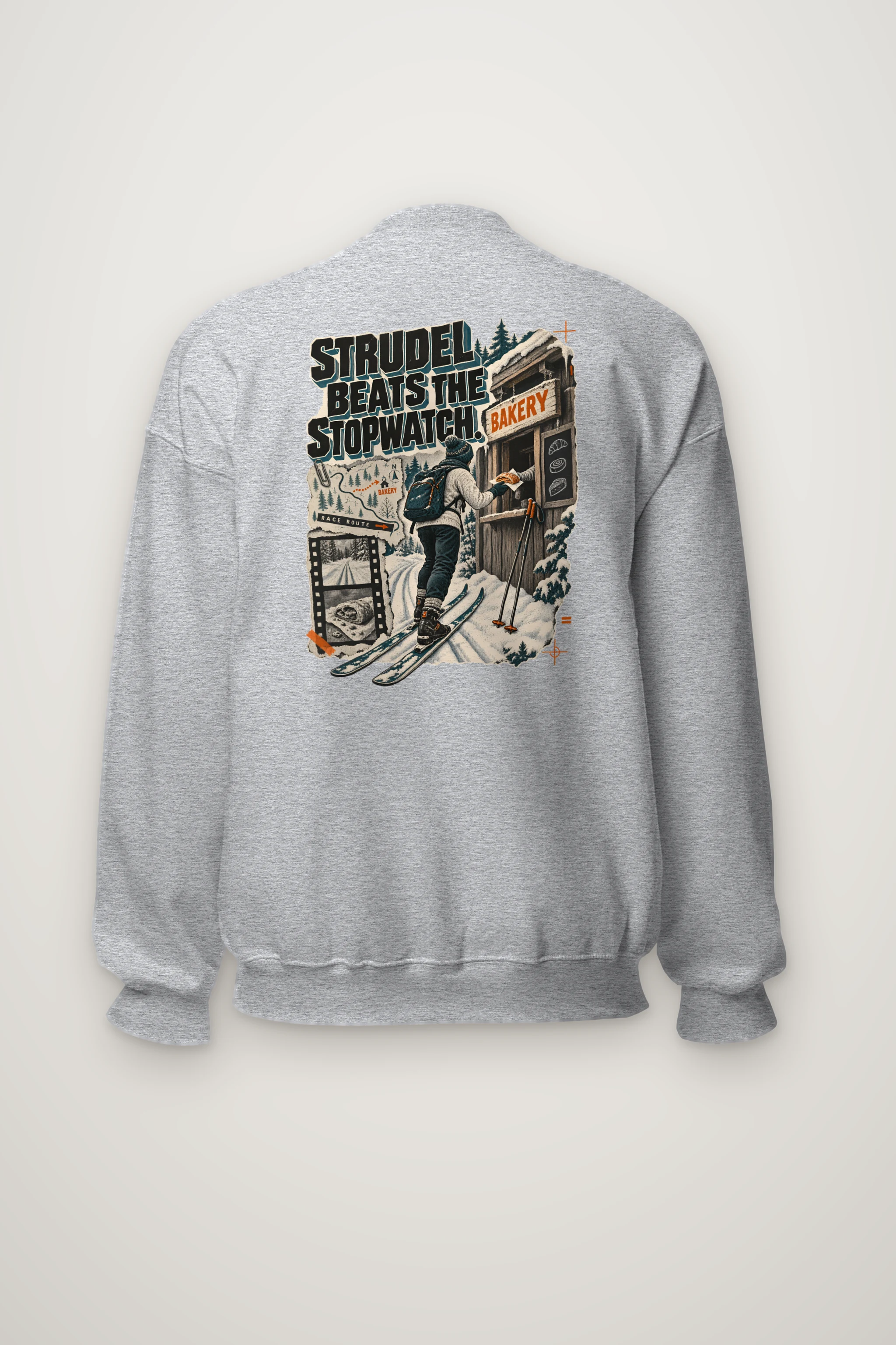 "Strudel Beats The Stopwatch" Heavy Blend Unisex Crewneck Sweatshirt
