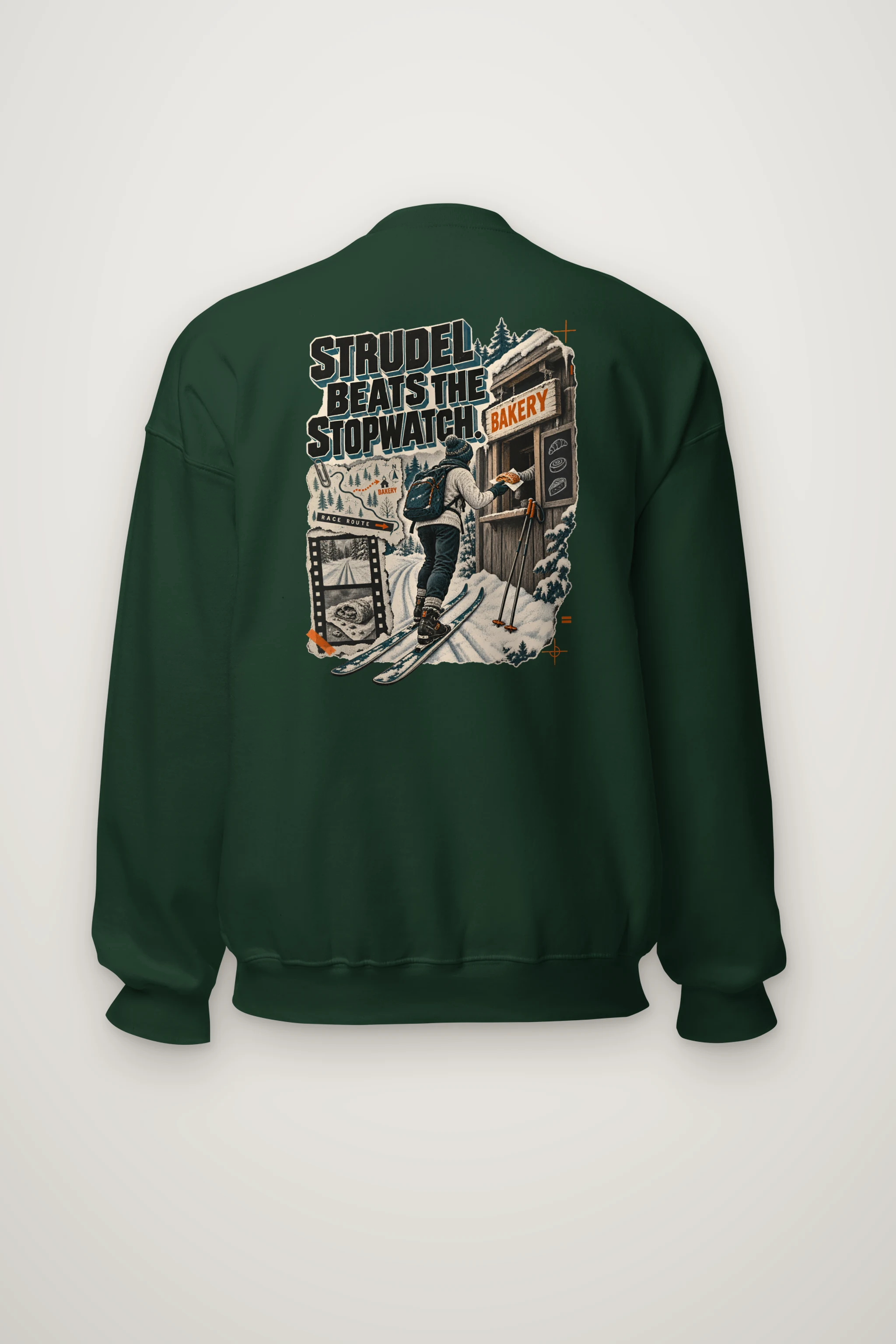 "Strudel Beats The Stopwatch" Heavy Blend Unisex Crewneck Sweatshirt