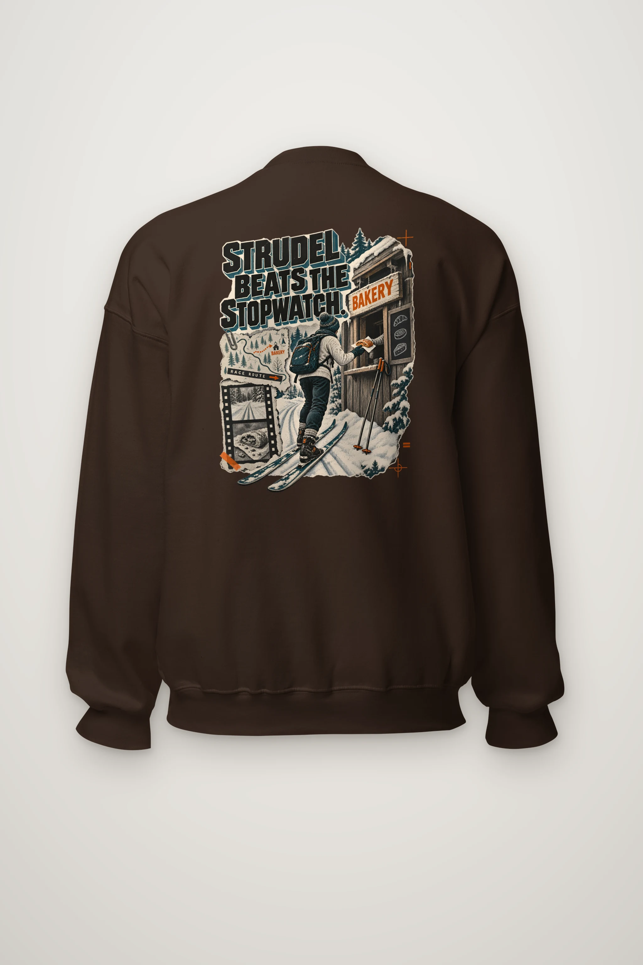 "Strudel Beats The Stopwatch" Heavy Blend Unisex Crewneck Sweatshirt