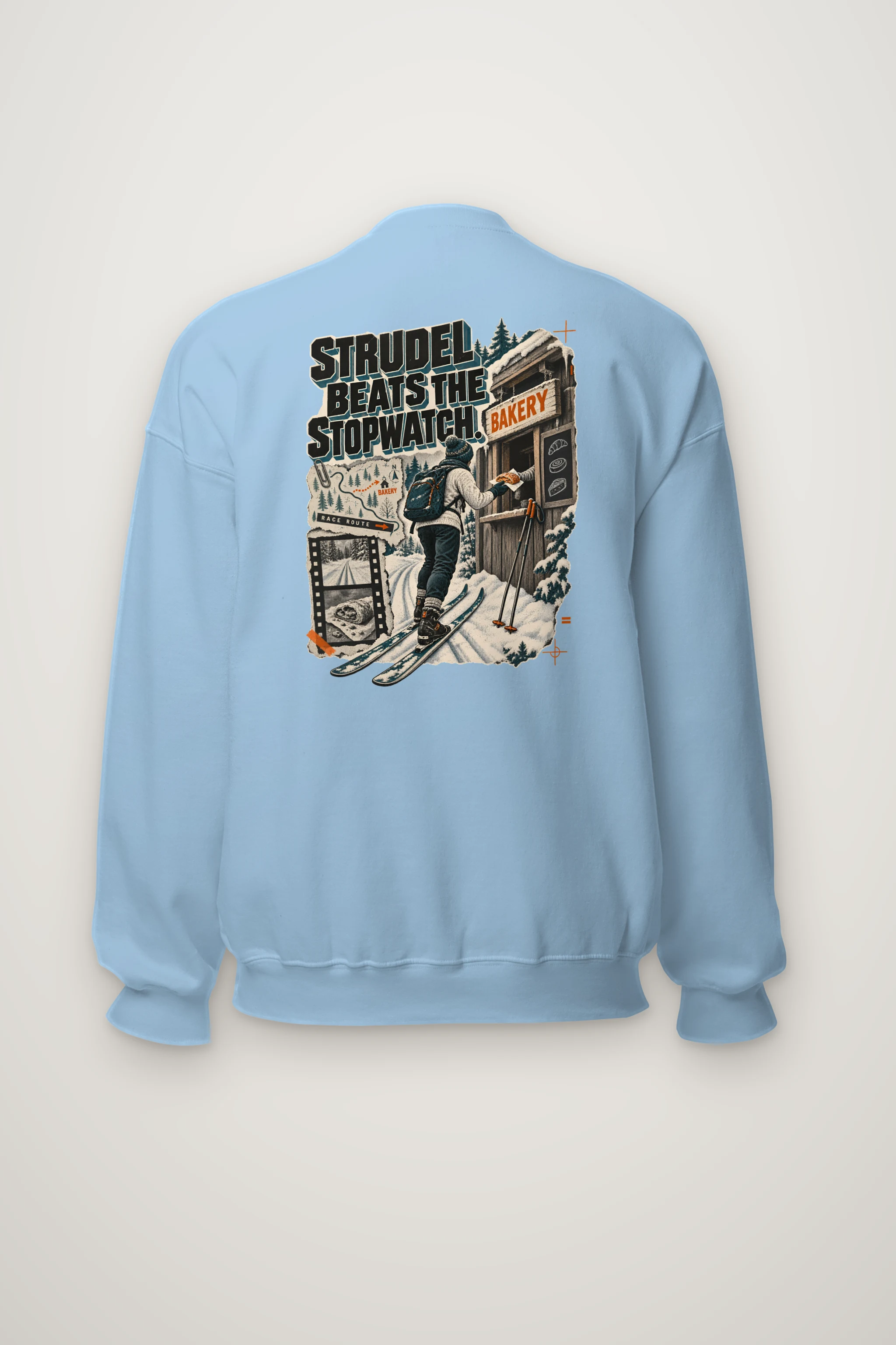"Strudel Beats The Stopwatch" Heavy Blend Unisex Crewneck Sweatshirt
