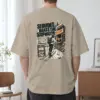"Strudel Beats The Stopwatch" Men's Oversized Heavyweight Crewneck T-Shirt