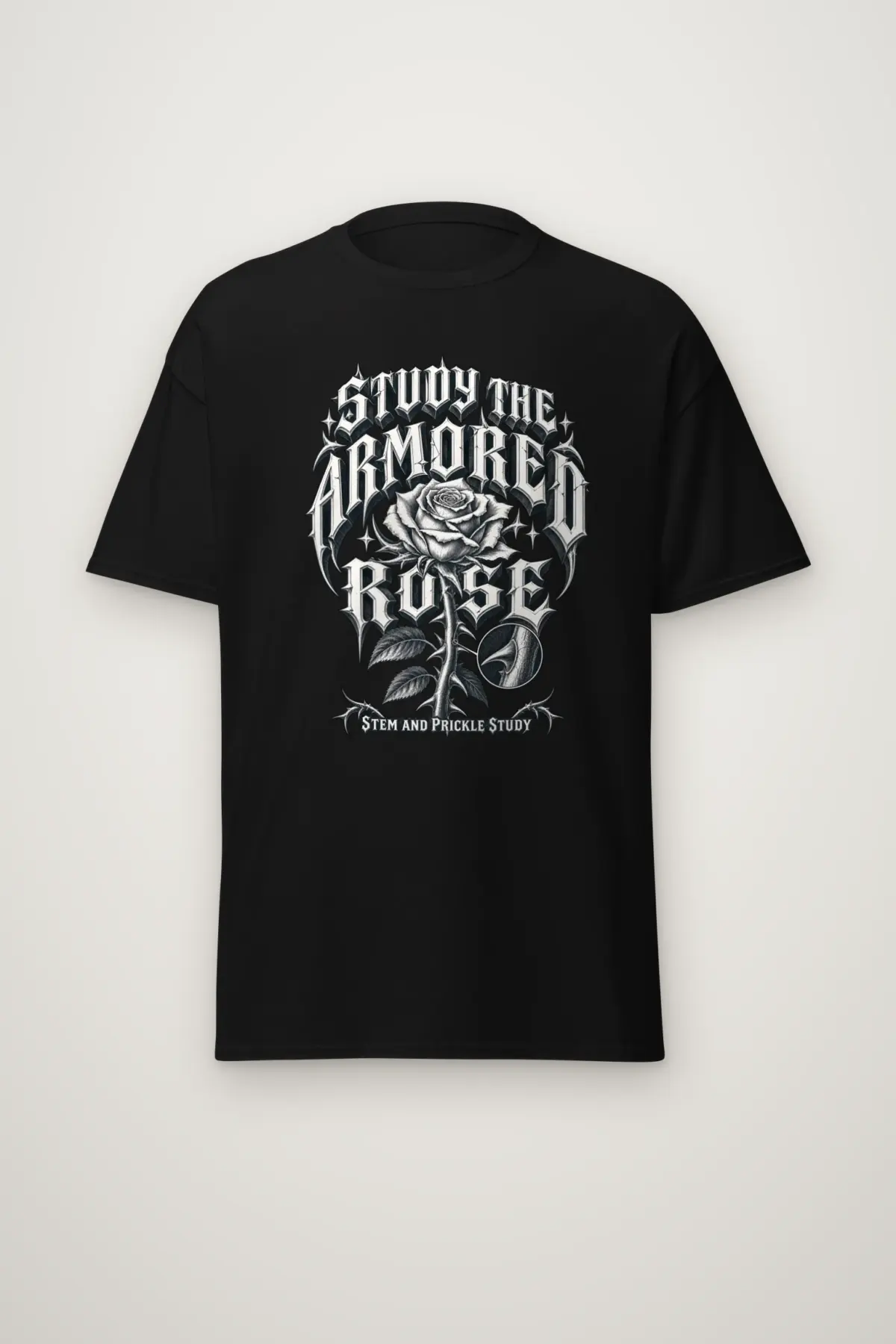 "Study the Armored Rose" Heavyweight Unisex Crewneck T-shirt