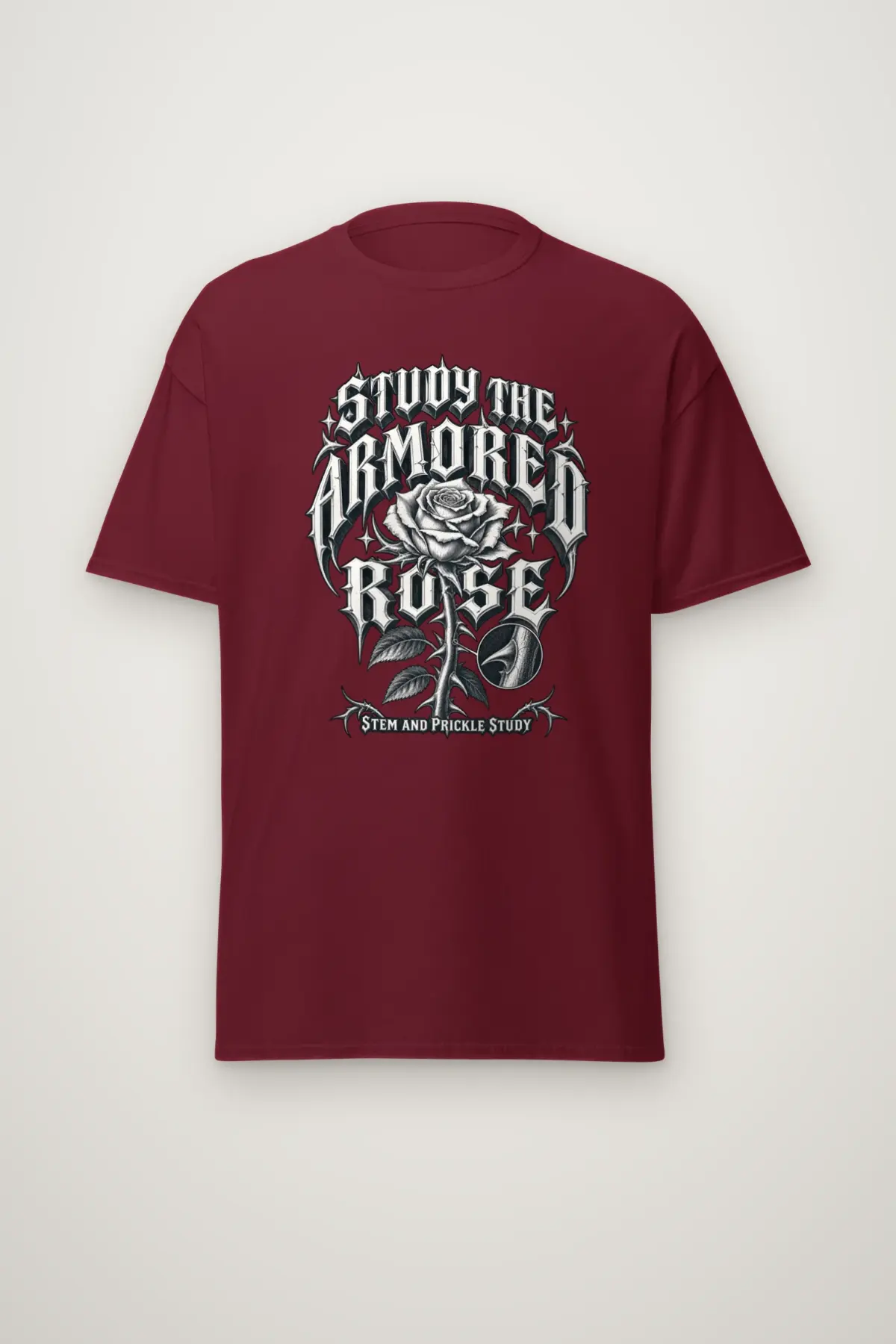 "Study the Armored Rose" Heavyweight Unisex Crewneck T-shirt