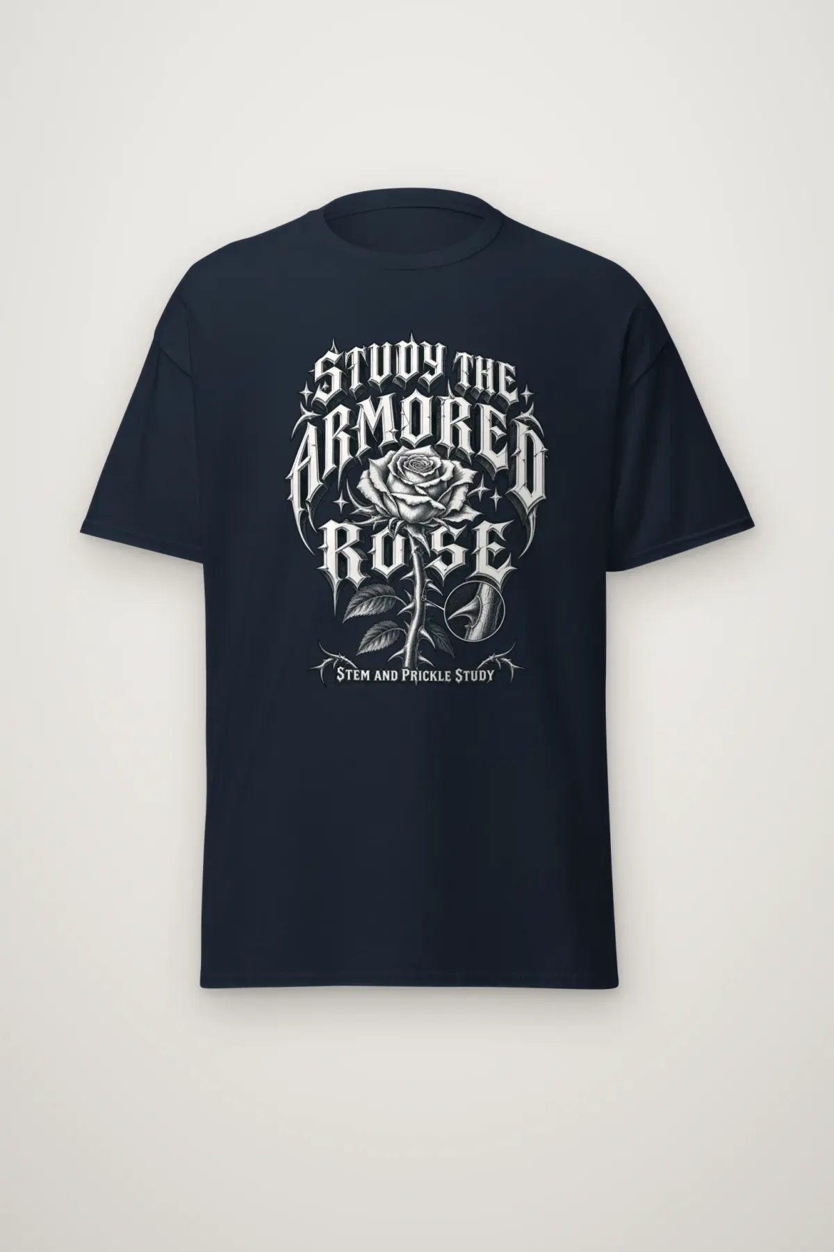 "Study the Armored Rose" Heavyweight Unisex Crewneck T-shirt