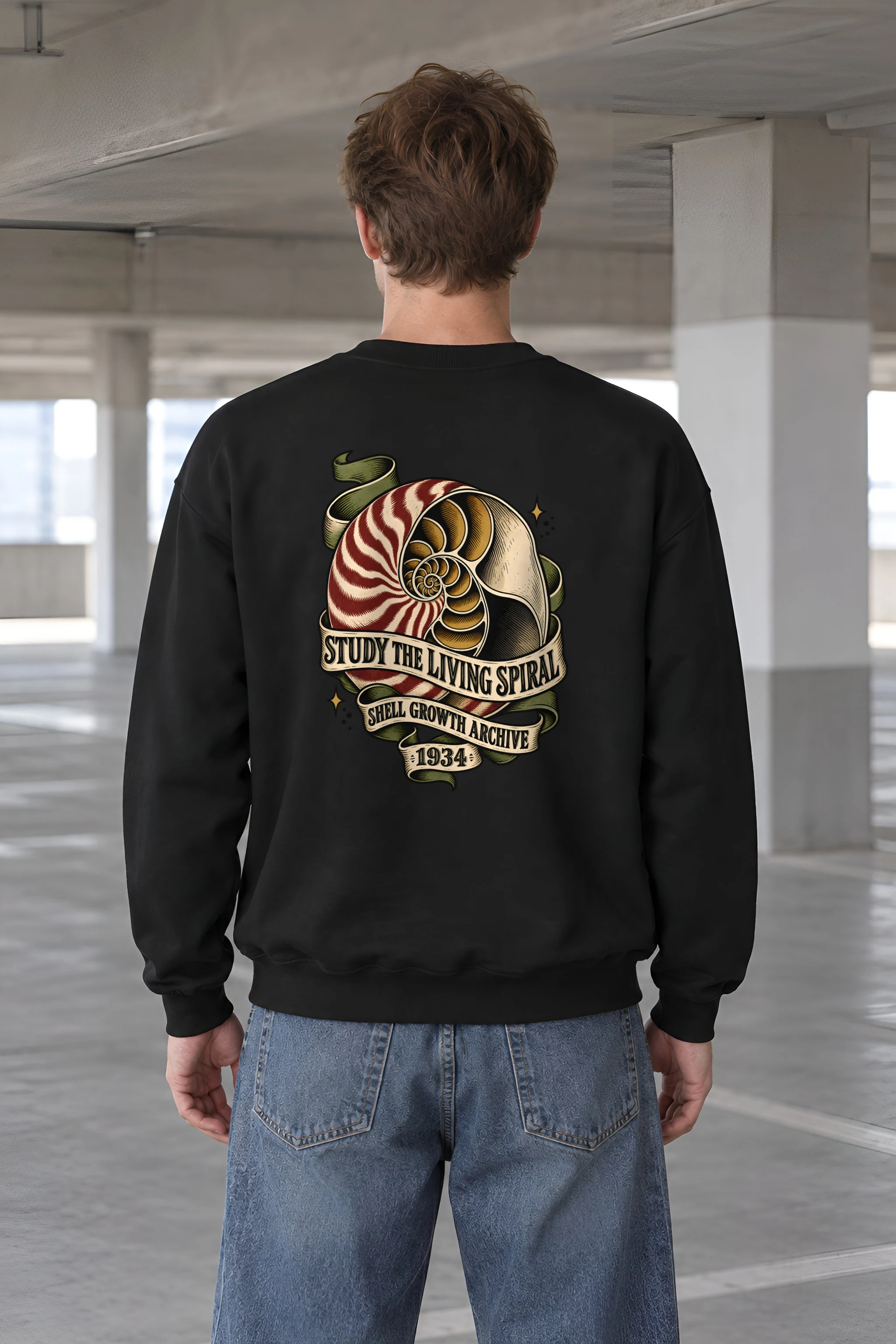 "Study the Living Spiral" Heavy Blend Unisex Crewneck Sweatshirt