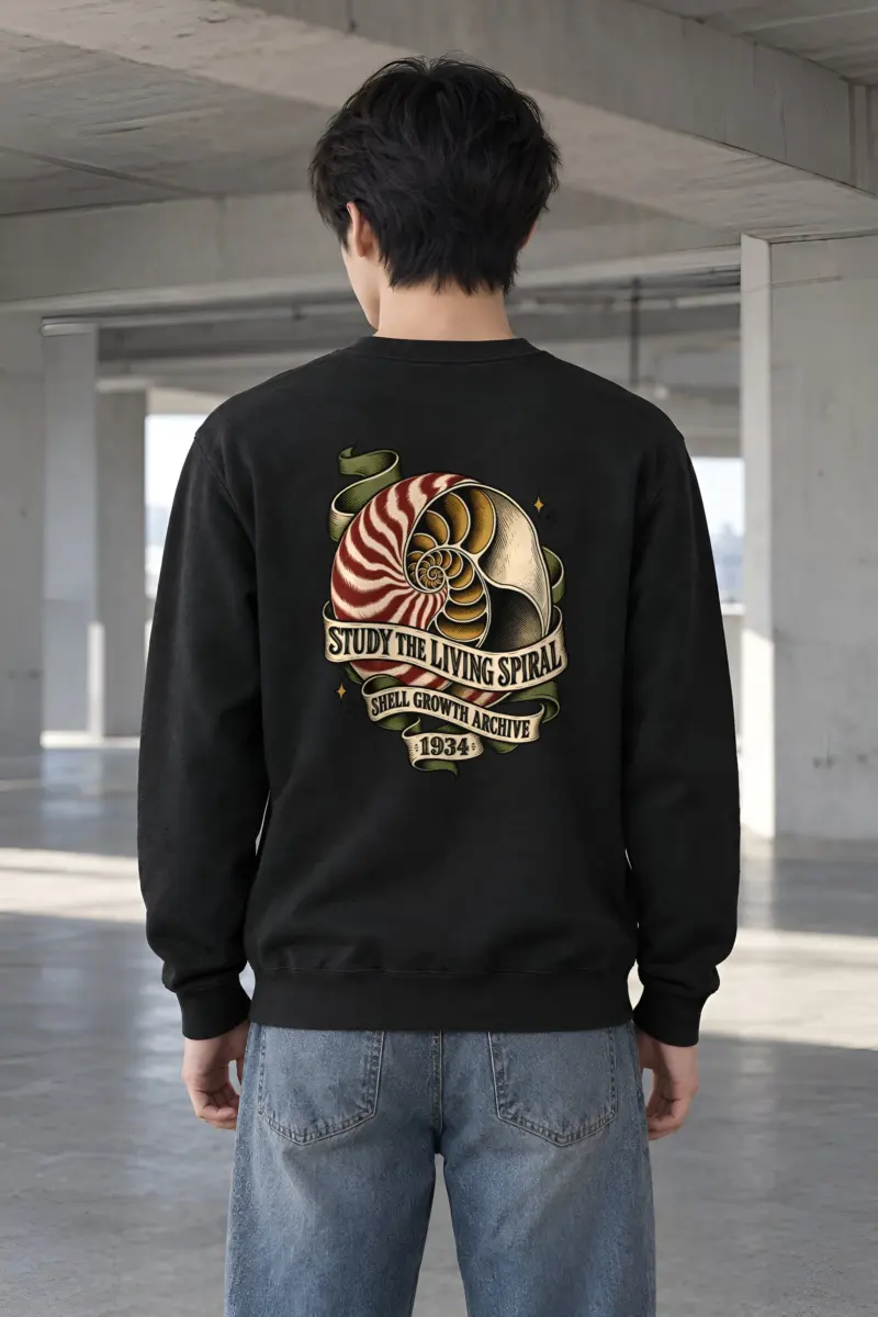 "Study the Living Spiral" Heavy Blend Unisex Crewneck Sweatshirt
