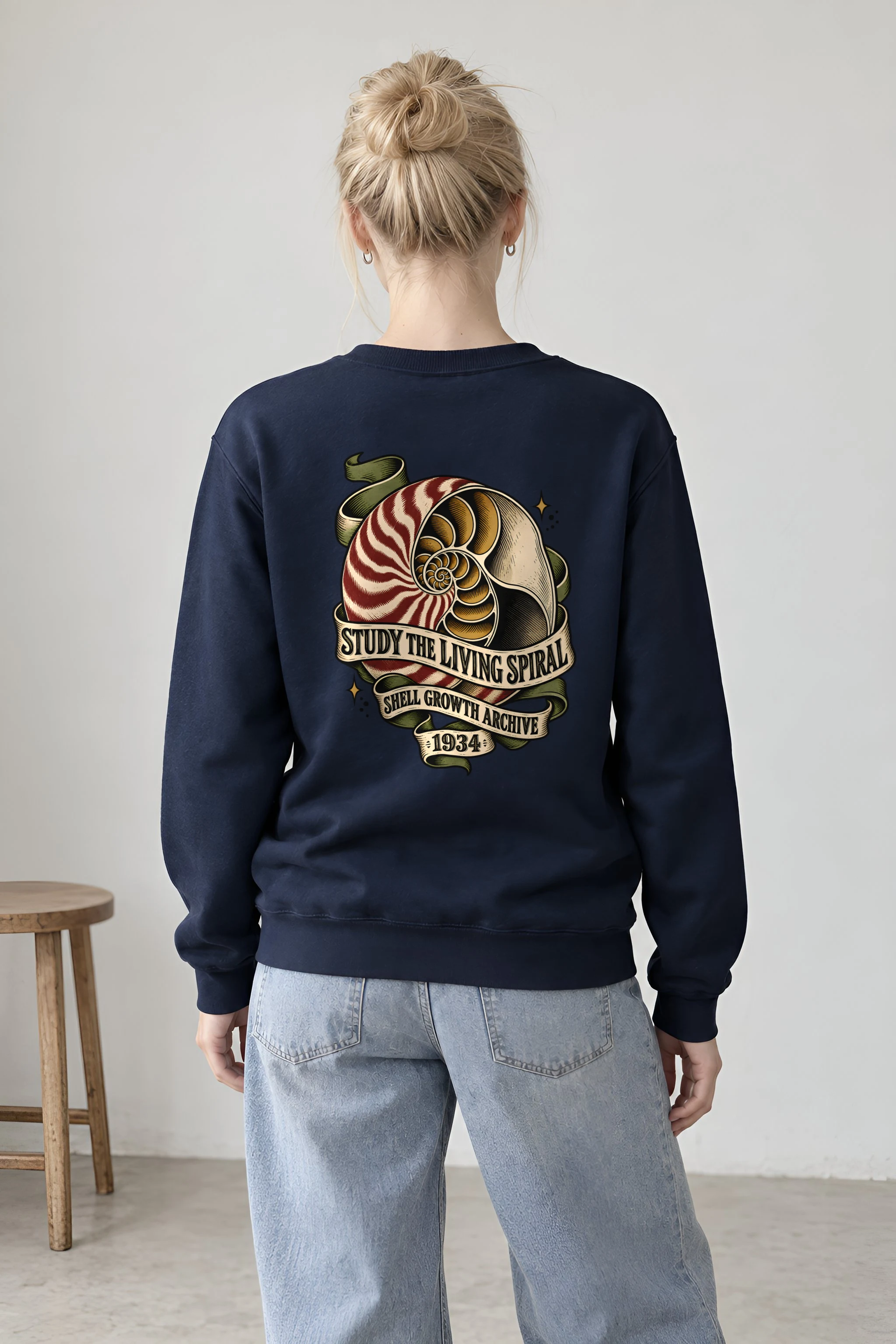 "Study the Living Spiral" Heavy Blend Unisex Crewneck Sweatshirt