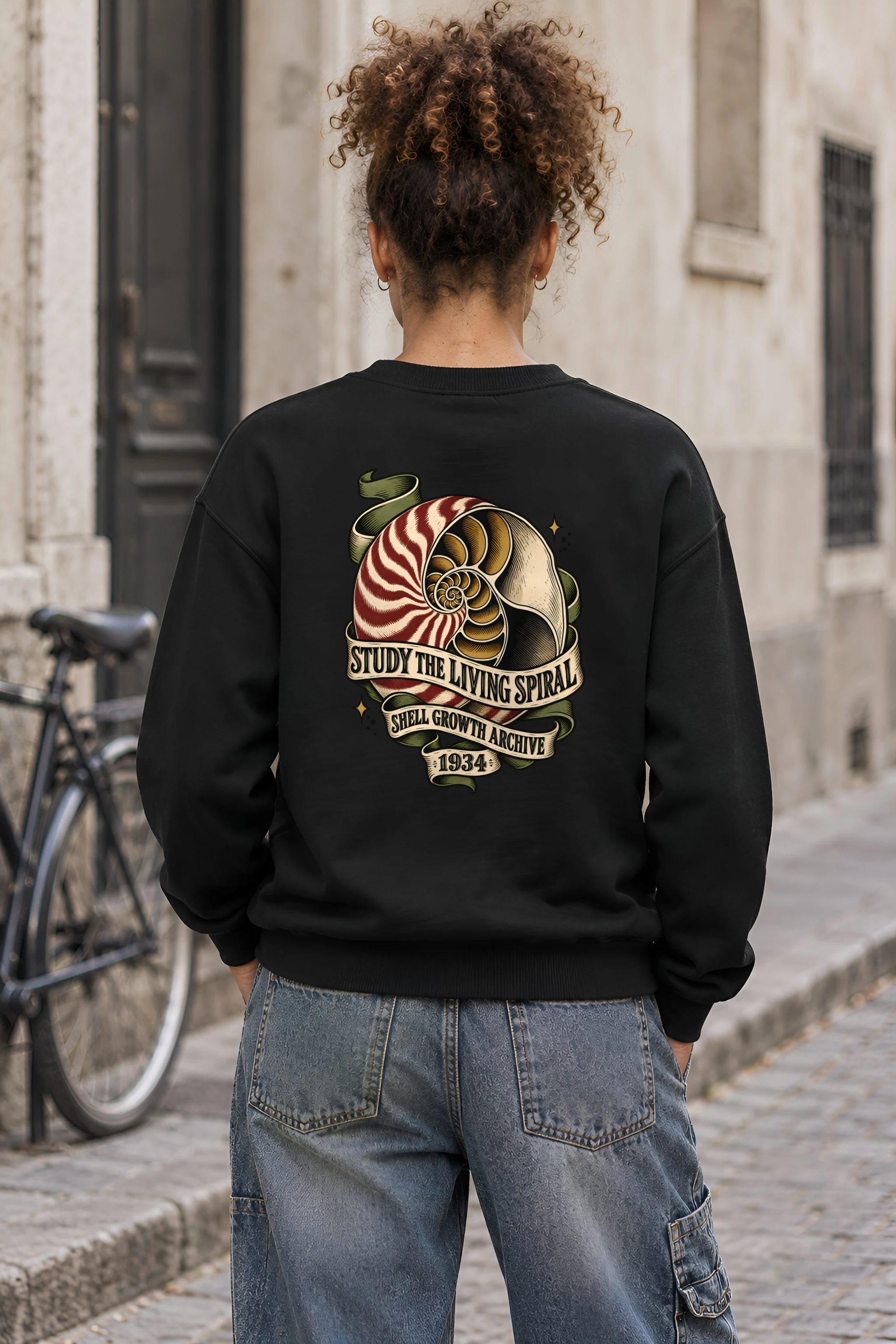 "Study the Living Spiral" Heavy Blend Unisex Crewneck Sweatshirt