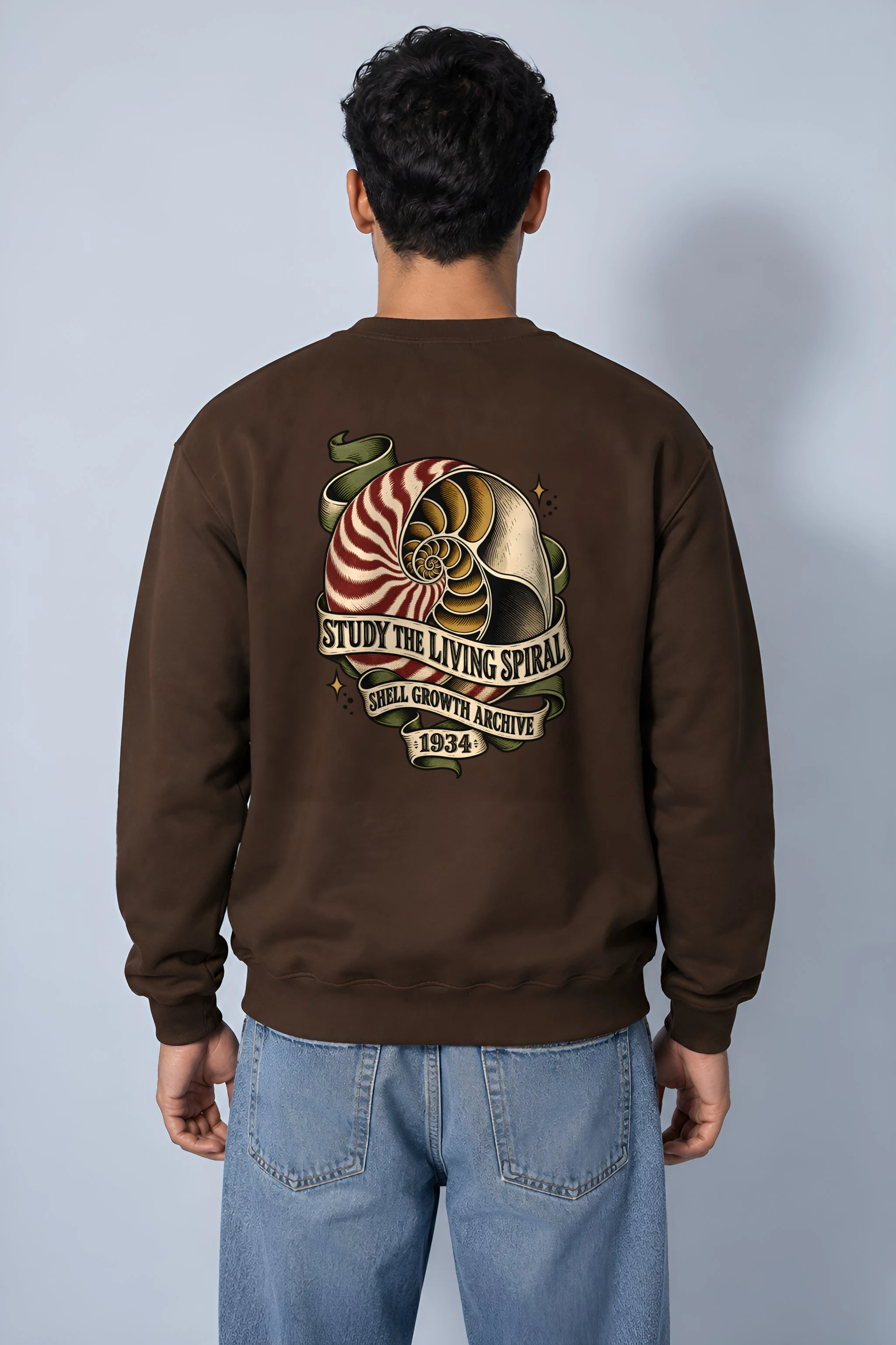 "Study the Living Spiral" Heavy Blend Unisex Crewneck Sweatshirt