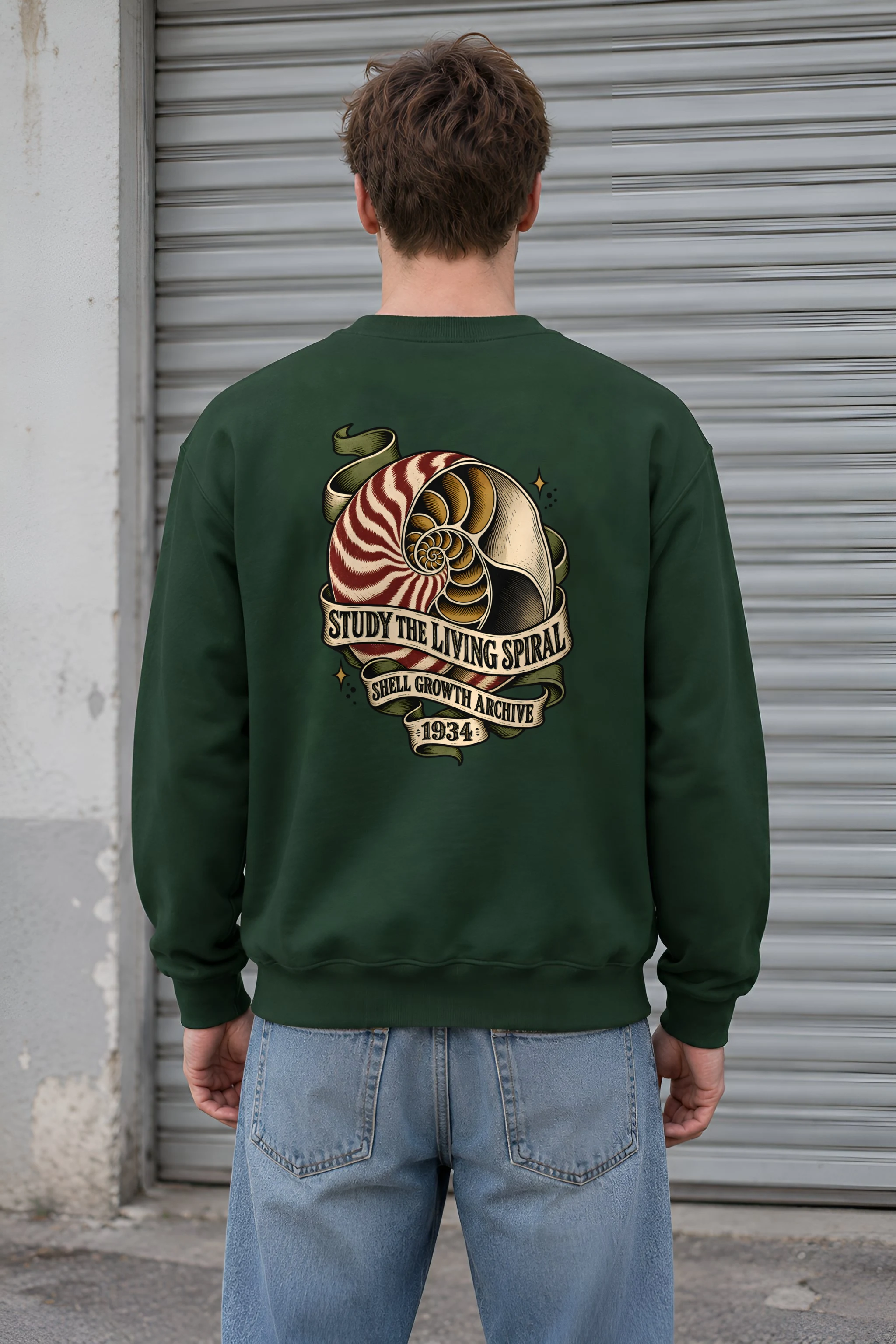 "Study the Living Spiral" Heavy Blend Unisex Crewneck Sweatshirt
