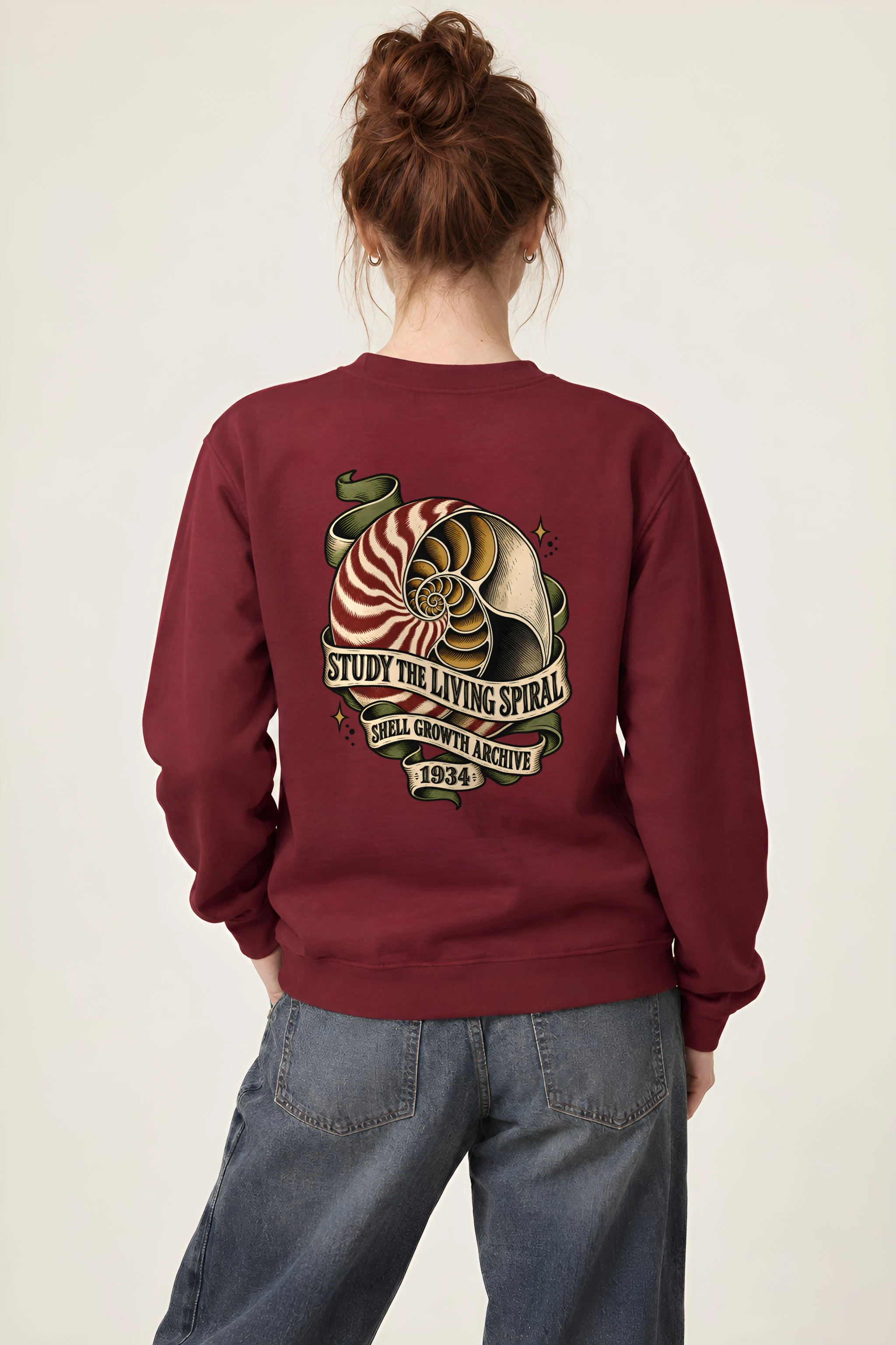 "Study the Living Spiral" Heavy Blend Unisex Crewneck Sweatshirt
