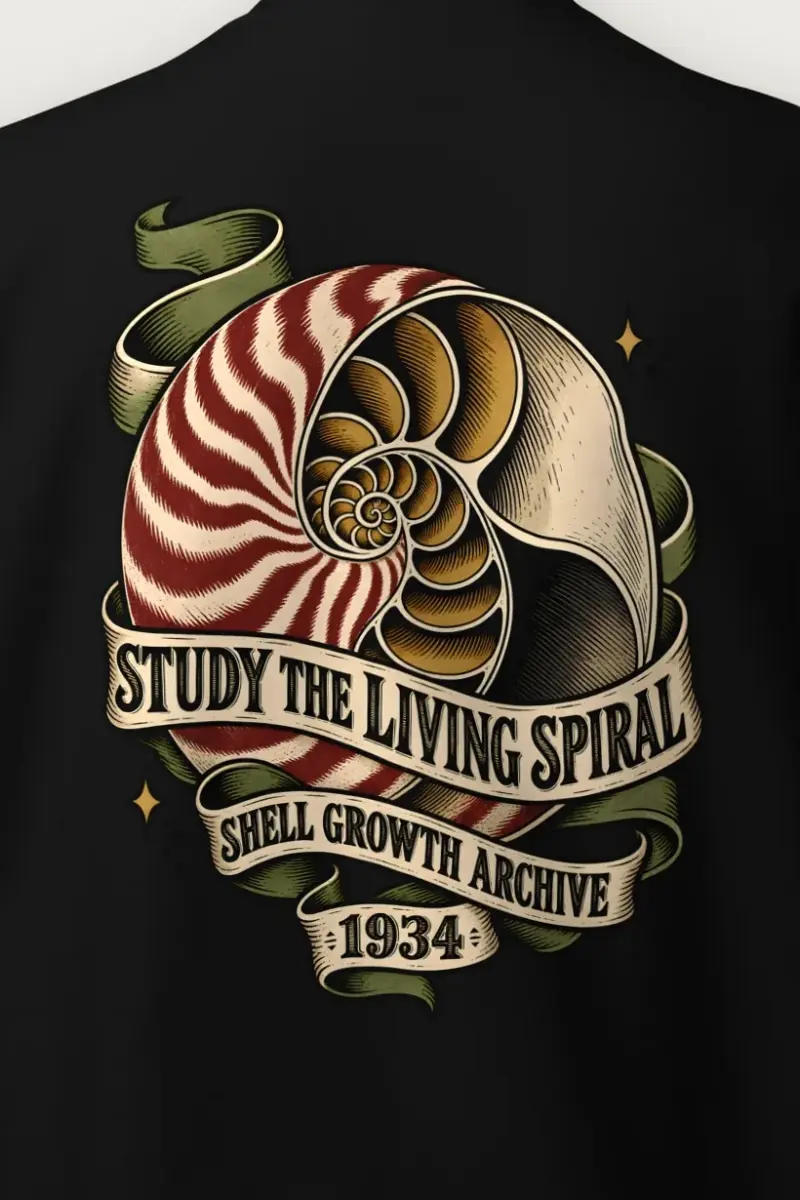 "Study the Living Spiral" Heavy Blend Unisex Crewneck Sweatshirt - the graphic up close