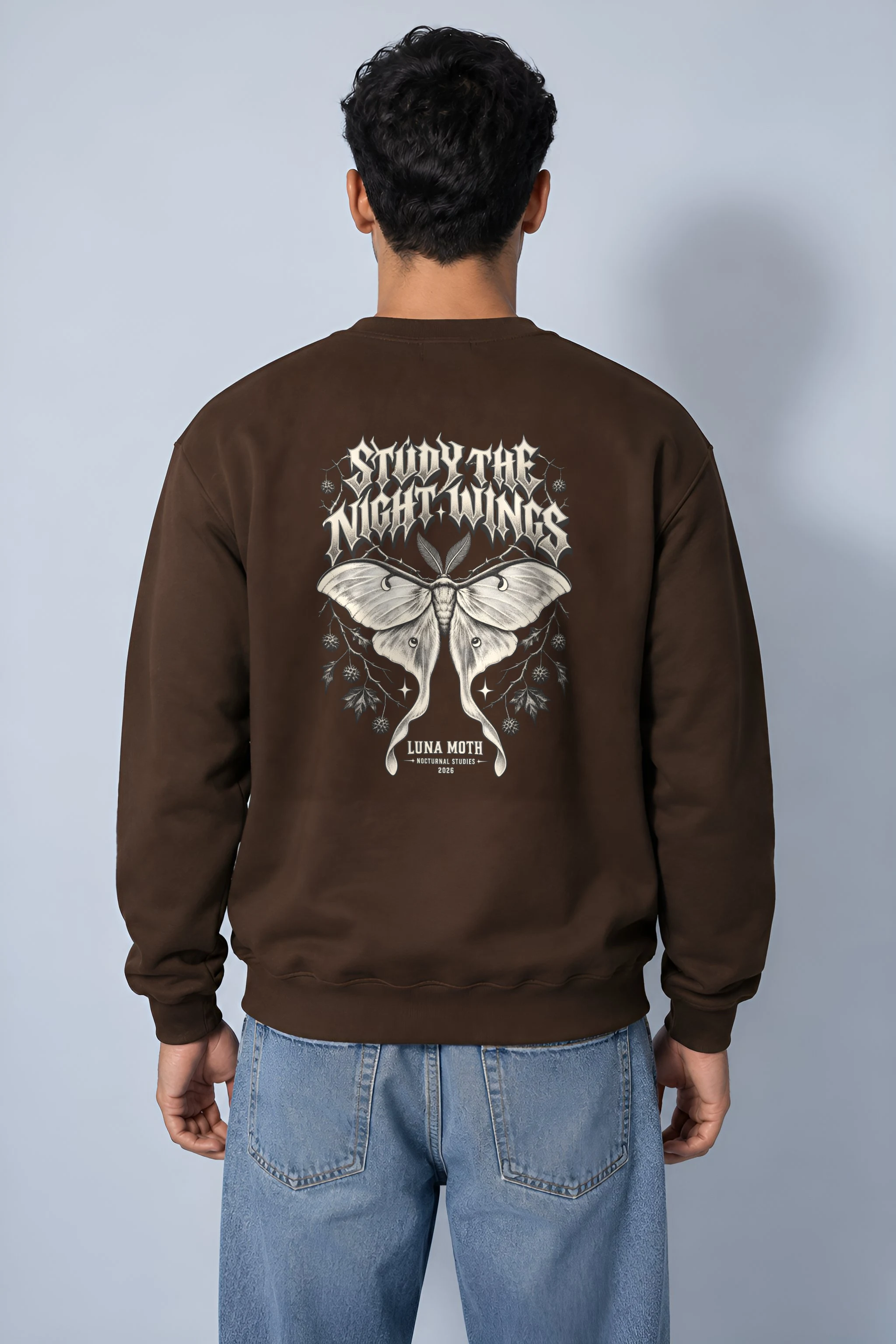"Study the Night Wings" Heavy Blend Unisex Crewneck Sweatshirt