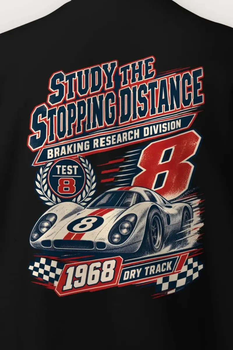 "Study the Stopping Distance" Heavy Blend Unisex Crewneck Sweatshirt - the graphic up close