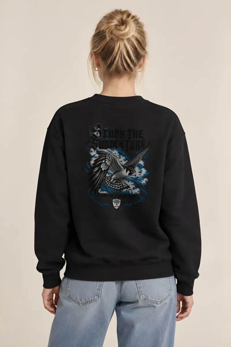 "Study the Sudden Turn" Heavy Blend Unisex Crewneck Sweatshirt