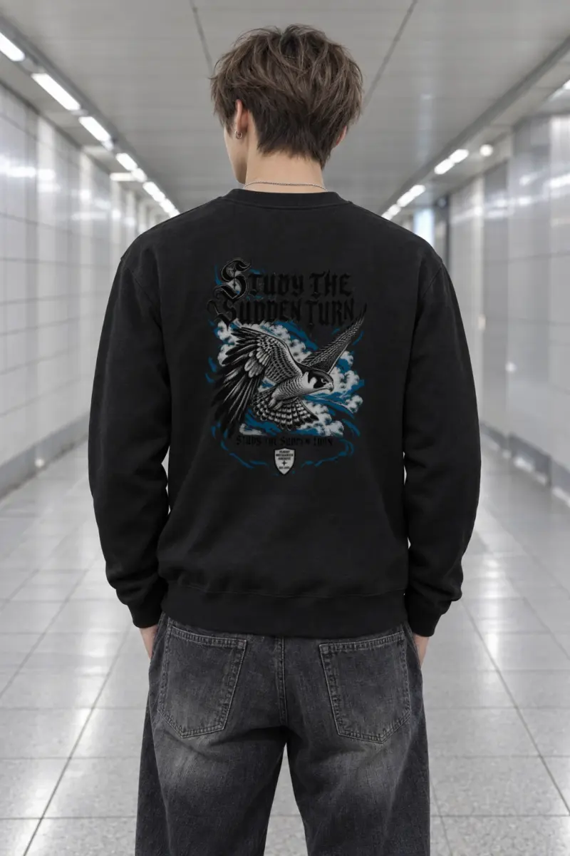 "Study the Sudden Turn" Heavy Blend Unisex Crewneck Sweatshirt