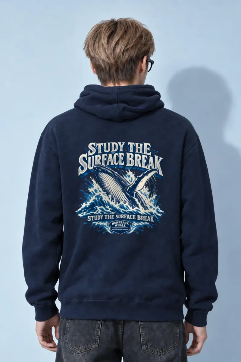“Study the Surface Break” Heavy Blend Unisex Pullover Hoodie