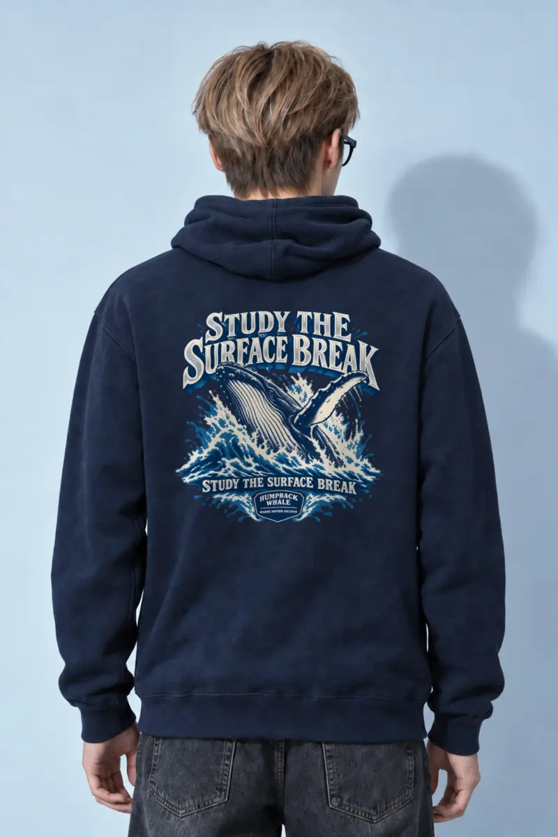 “Study the Surface Break” Heavy Blend Unisex Pullover Hoodie