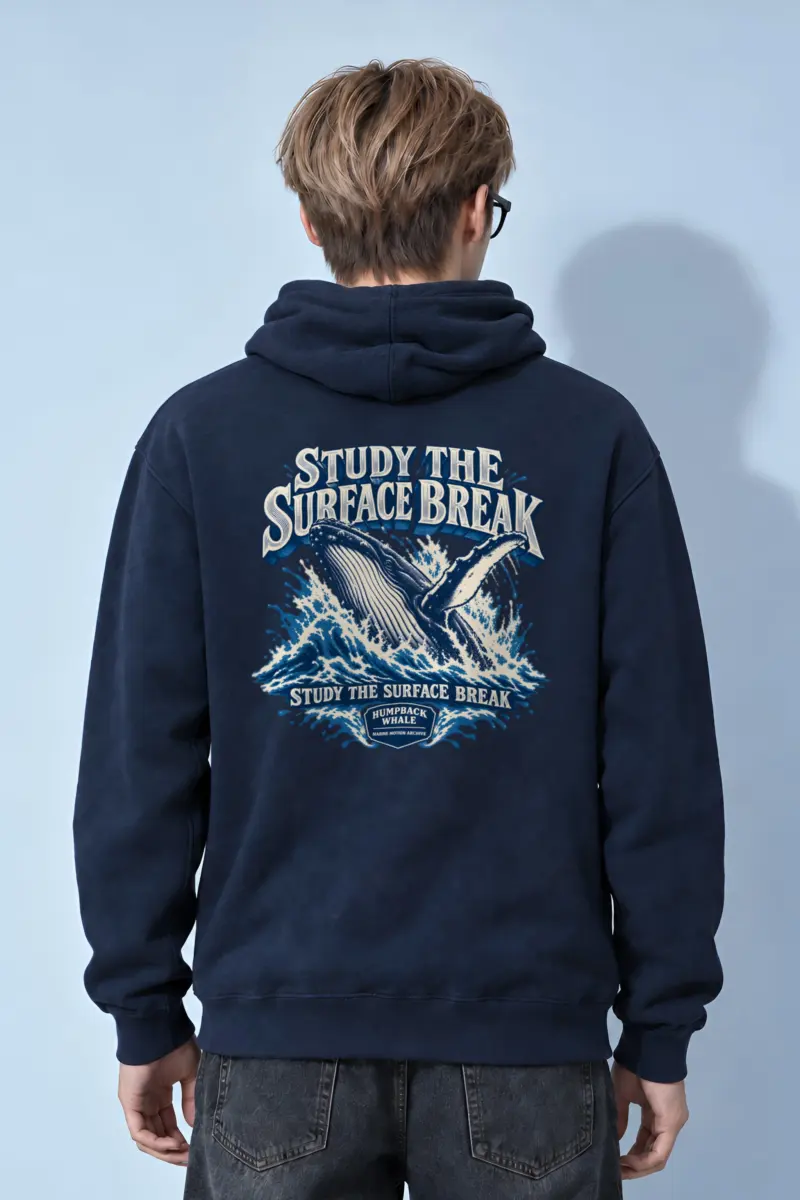 "Study the Surface Break" Heavy Blend Unisex Pullover Hoodie