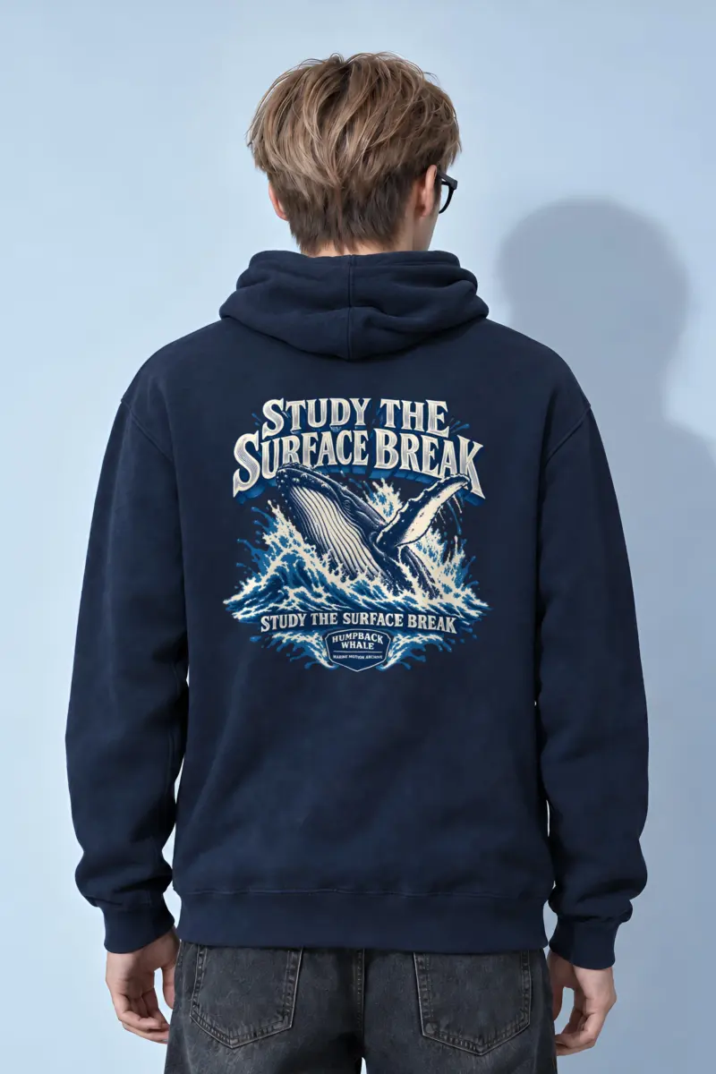 "Study the Surface Break" Heavy Blend Unisex Pullover Hoodie