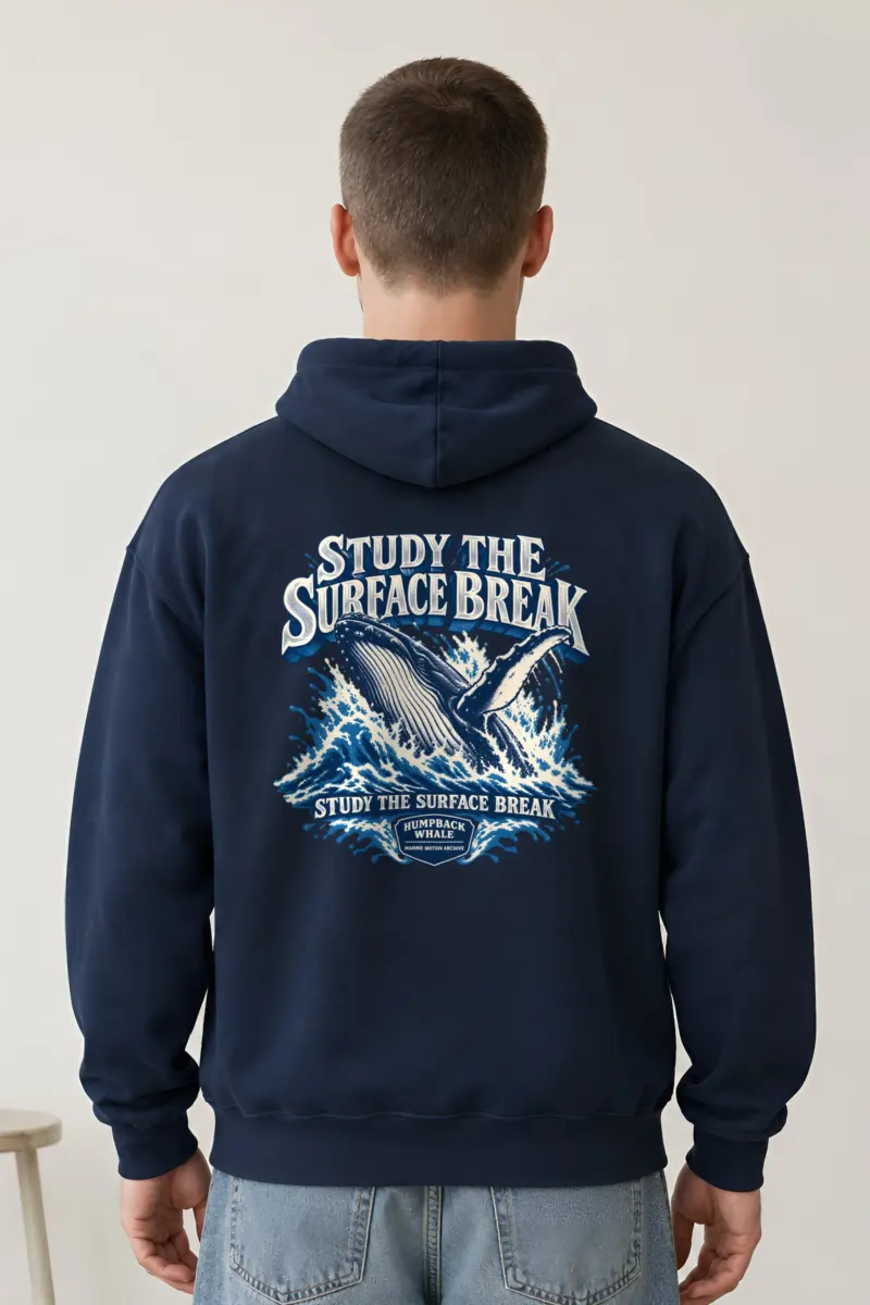 "Study the Surface Break" Heavy Blend Unisex Pullover Hoodie